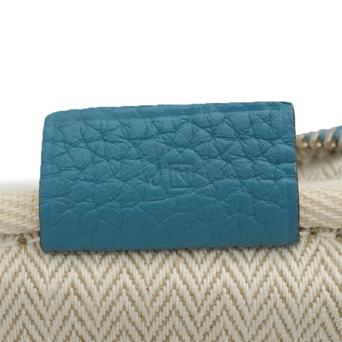 HERMES VICTORIA 35 BLUE JEAN TAURILLON CLEMENCE HAND BAG 2010 SQUARE N PALLADIUM HARDWARE 90335796