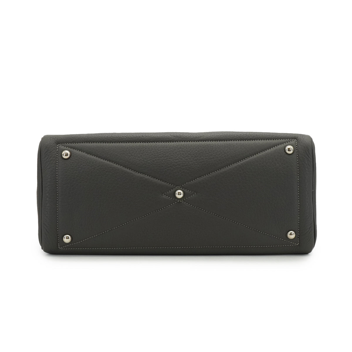 HERMES VICTORIA 35 GRAPHITE TAURILLON CLEMENCE HAND BAG 2008 SQUARE L PALLADIUM HARDWARE 90335140