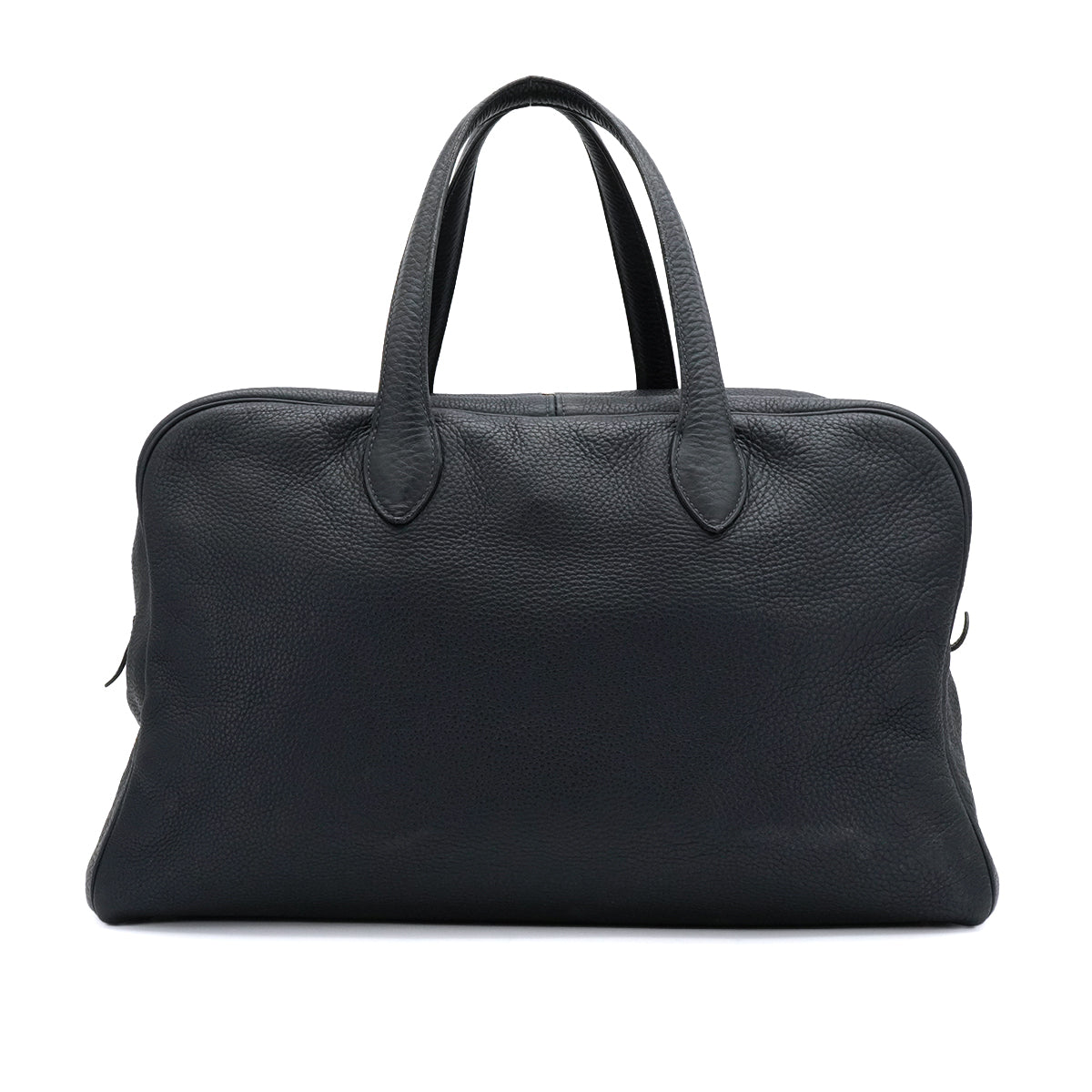 HERMES VICTORIA 45 BLUE INDIGO TAURILLON CLEMENCE HAND BAG 2001 SQUARE E PALLADIUM HARDWARE 90334296