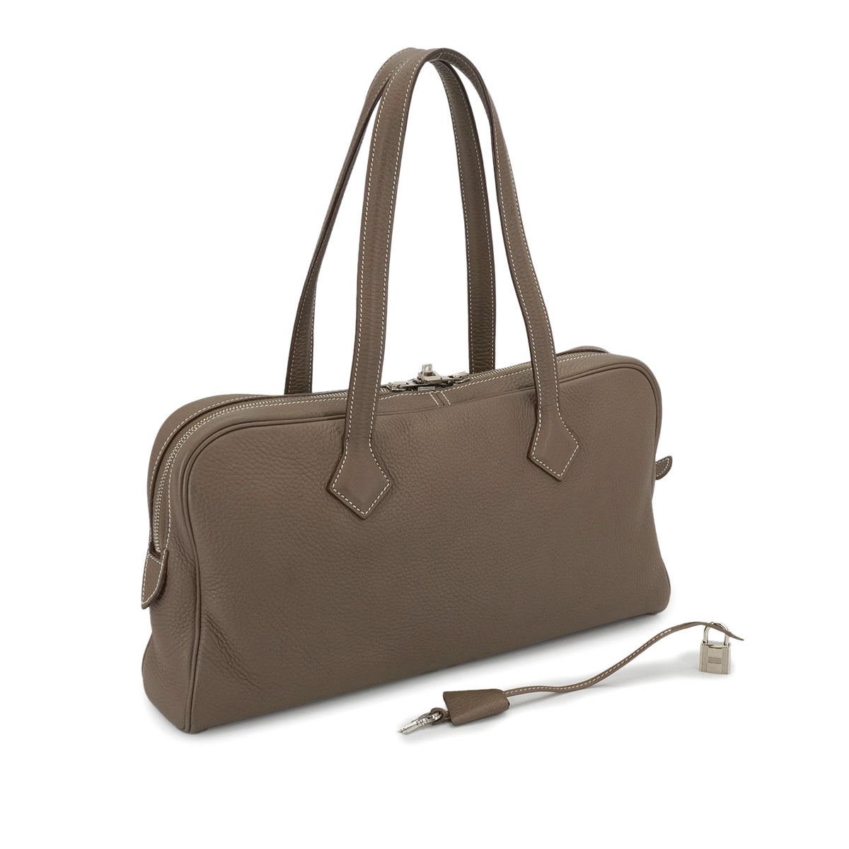 HERMES VICTORIA ELAN 38 ETOUPE TAURILLON CLEMENCE HAND BAG 2012