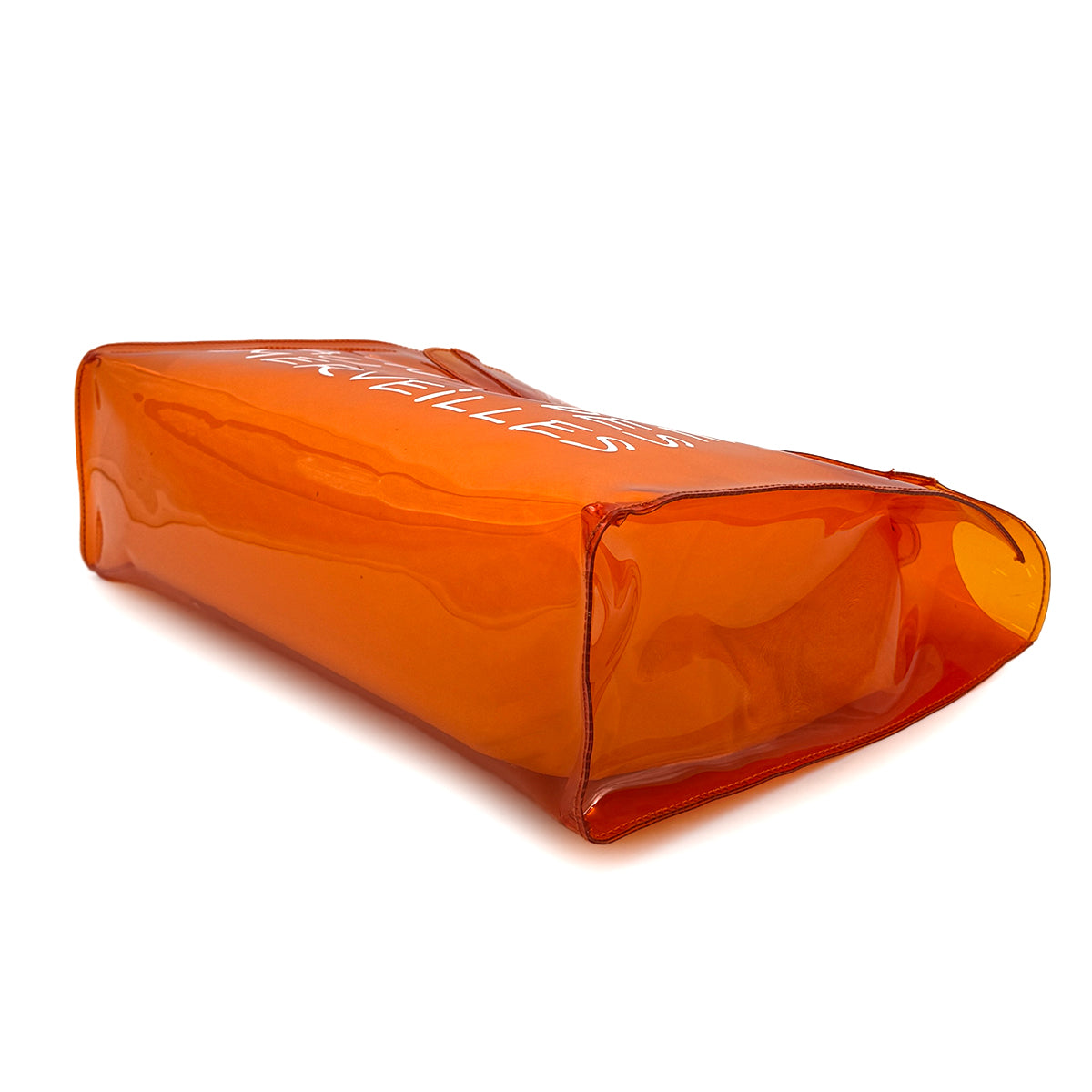 HERMES VINYL KELLY SOUVENIRDEL' EXPOSITION 1998 ORANGE VINYL HAND BAG 90322289