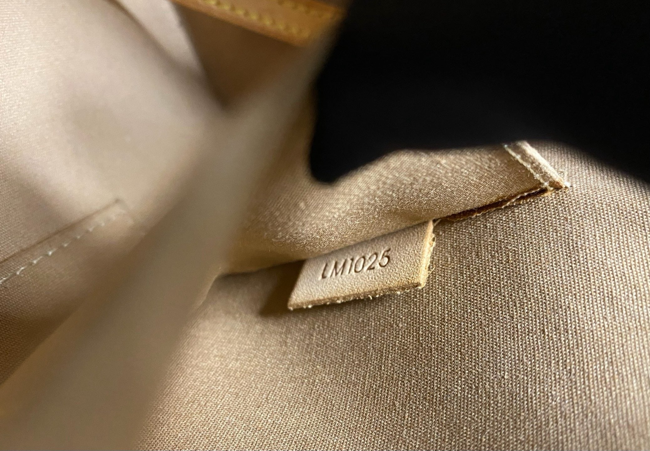 Louis Vuitton Vernis patent leather handbag detail