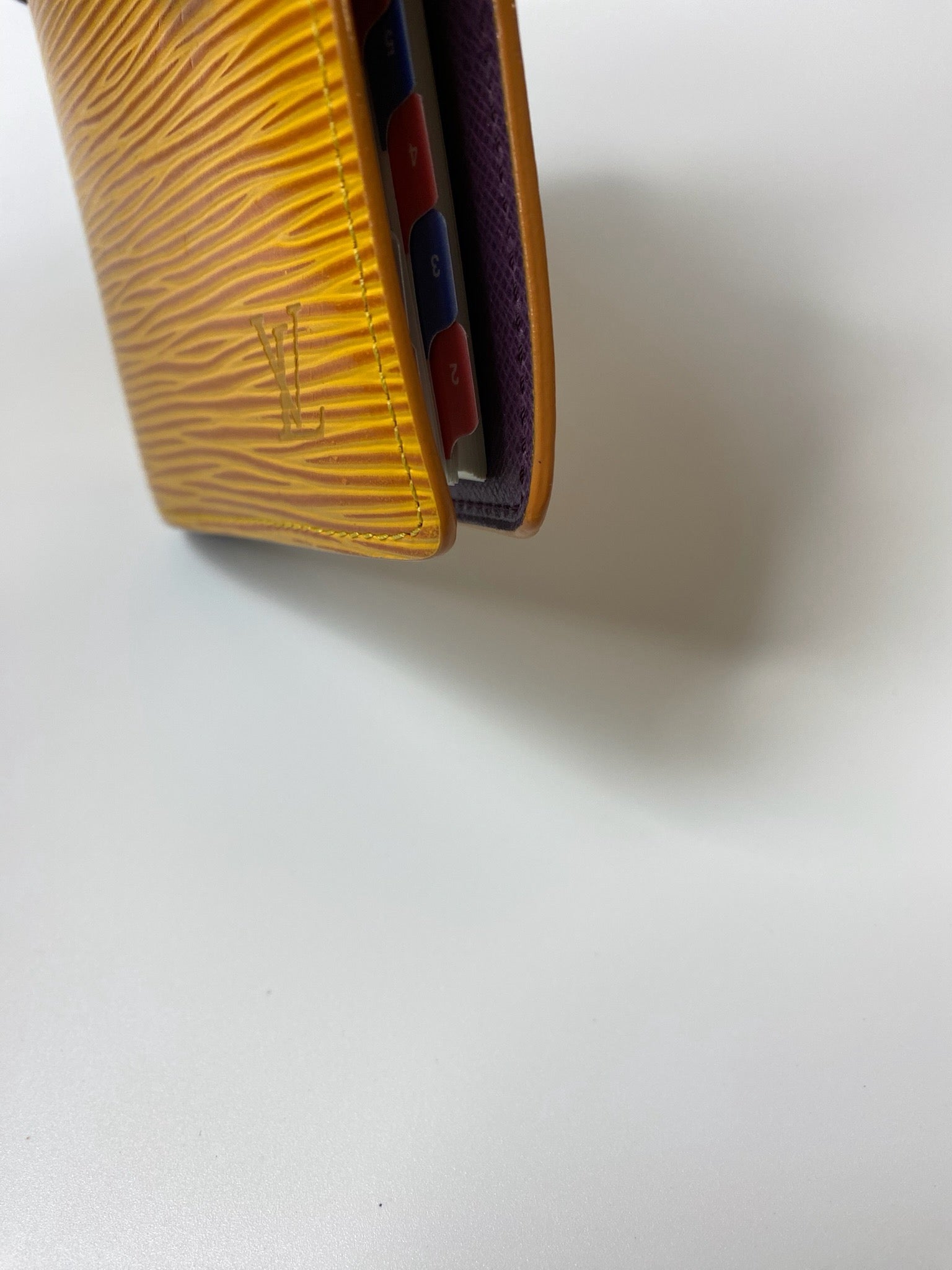 Louis Vuitton Epi six-ring agenda cover detail