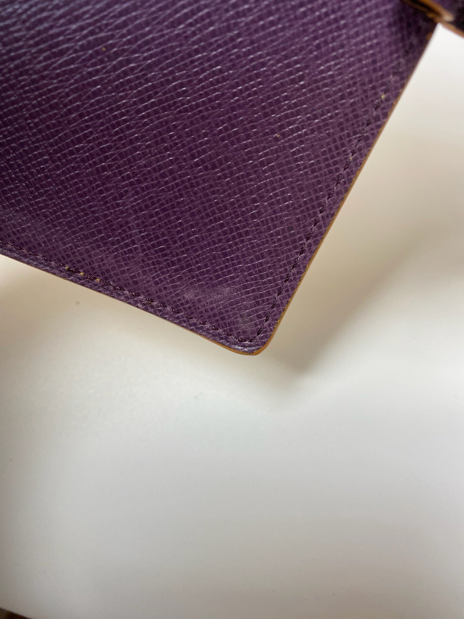 Louis Vuitton Epi six-ring agenda cover detail