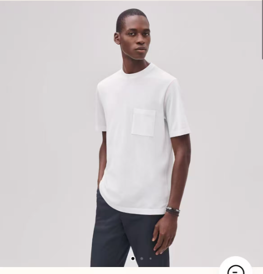 Hermes white H embroidered T-shirt main image