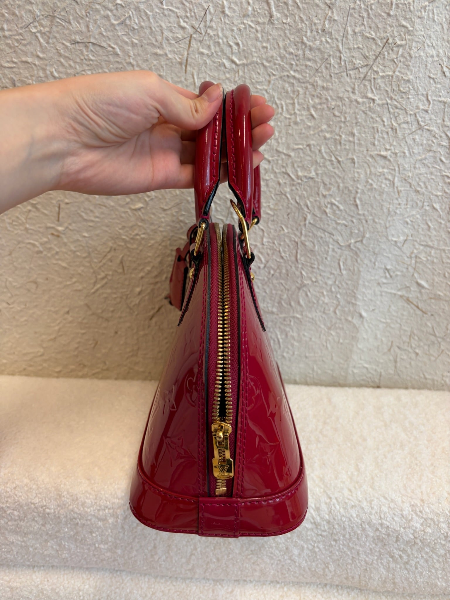 Louis Vuitton Alma BB dark red image 3