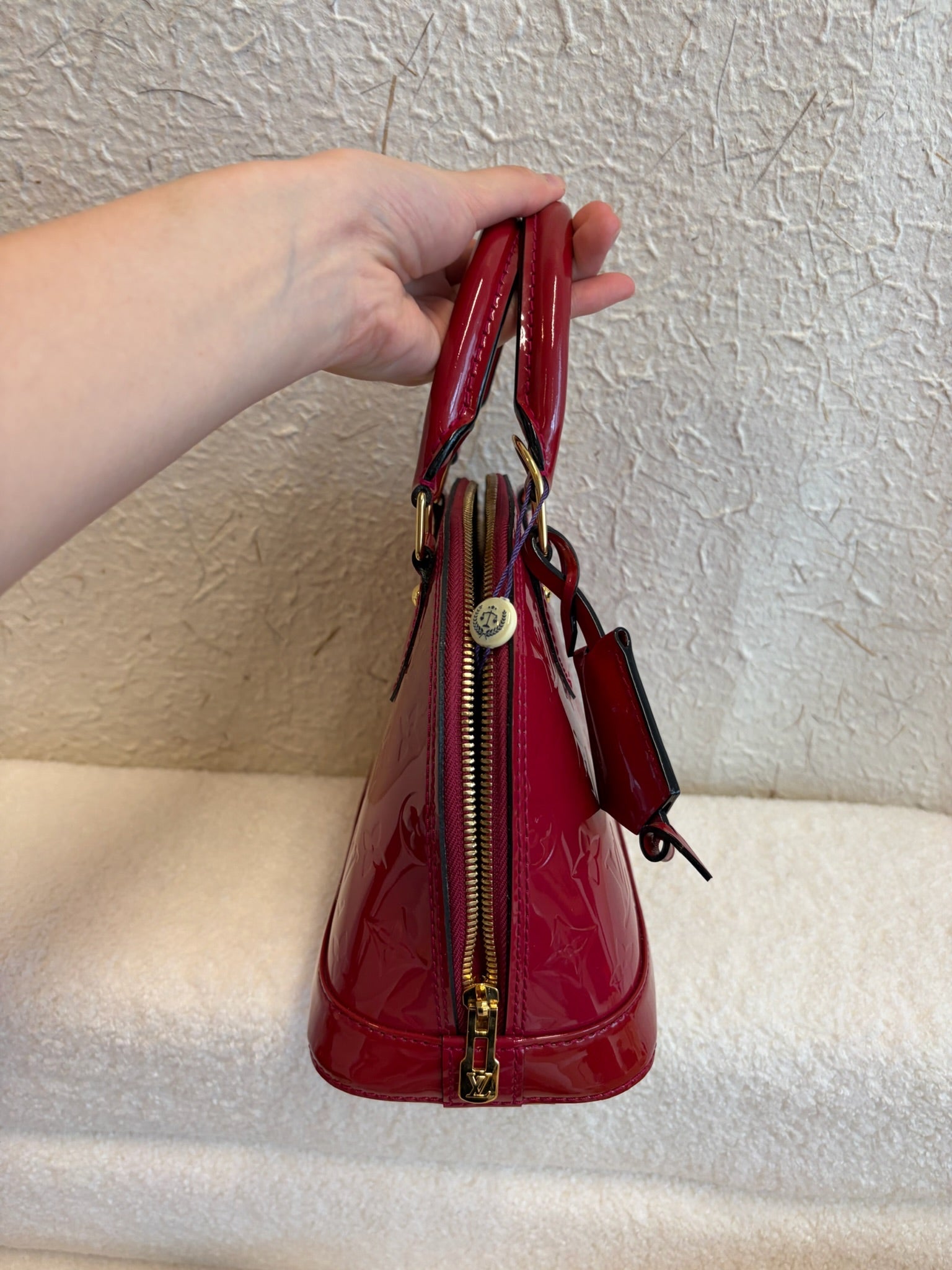 Louis Vuitton Alma BB dark red image 4