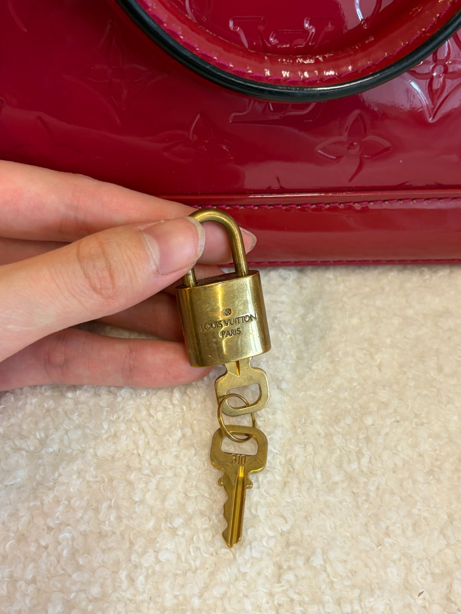 Louis Vuitton Alma BB dark red image 8