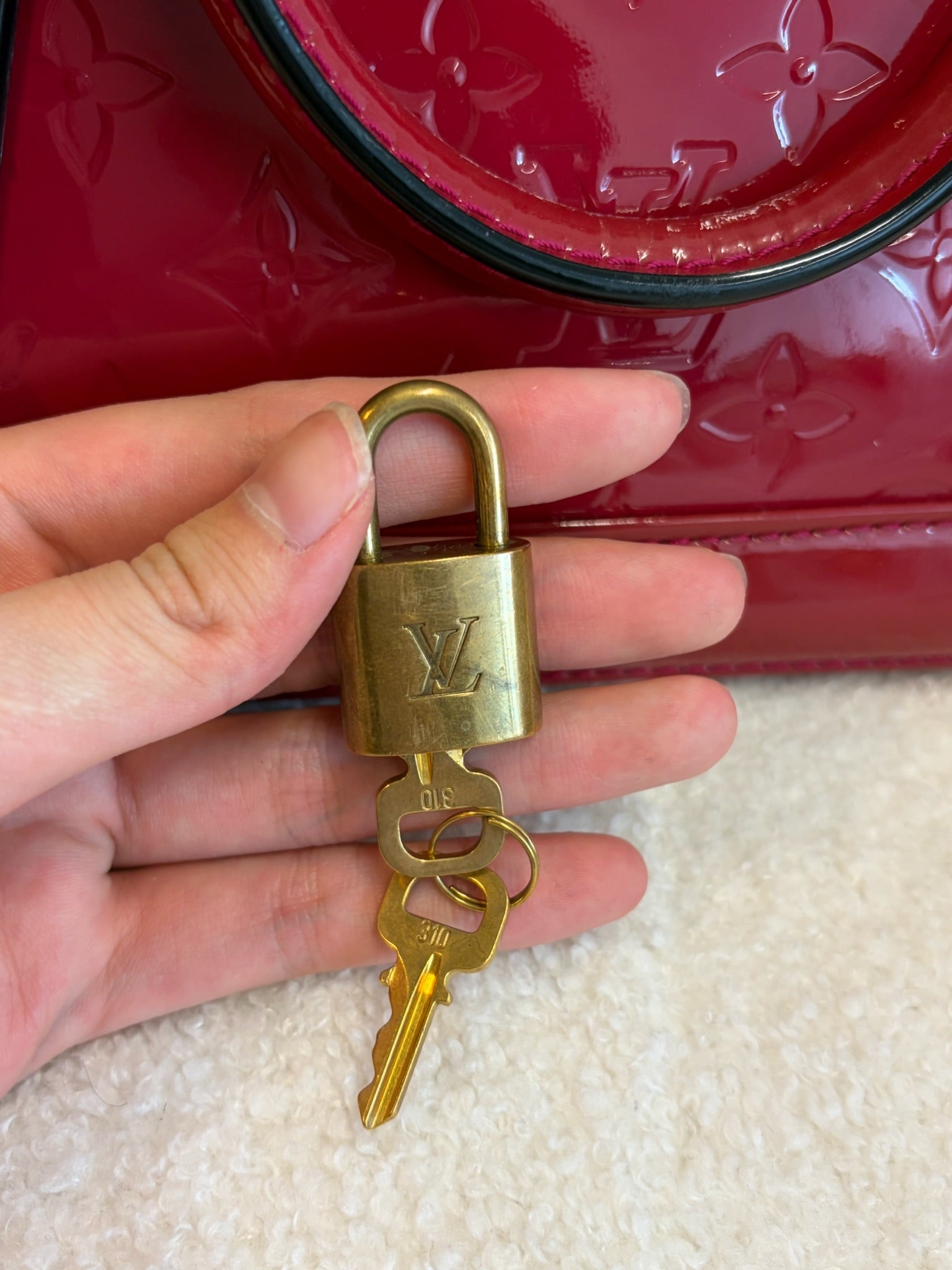 Louis Vuitton Alma BB dark red image 9