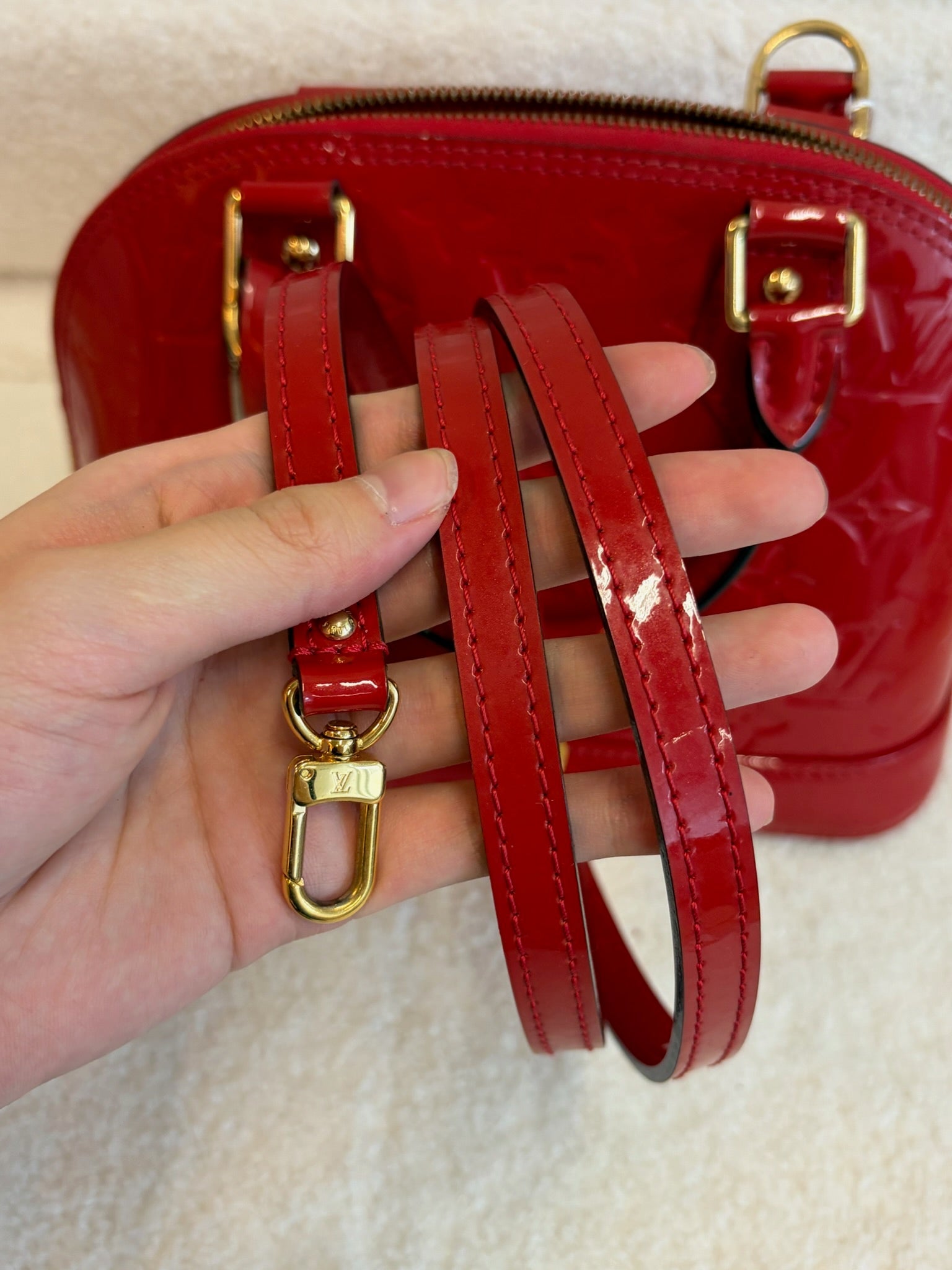 Louis Vuitton Alma BB red image 6
