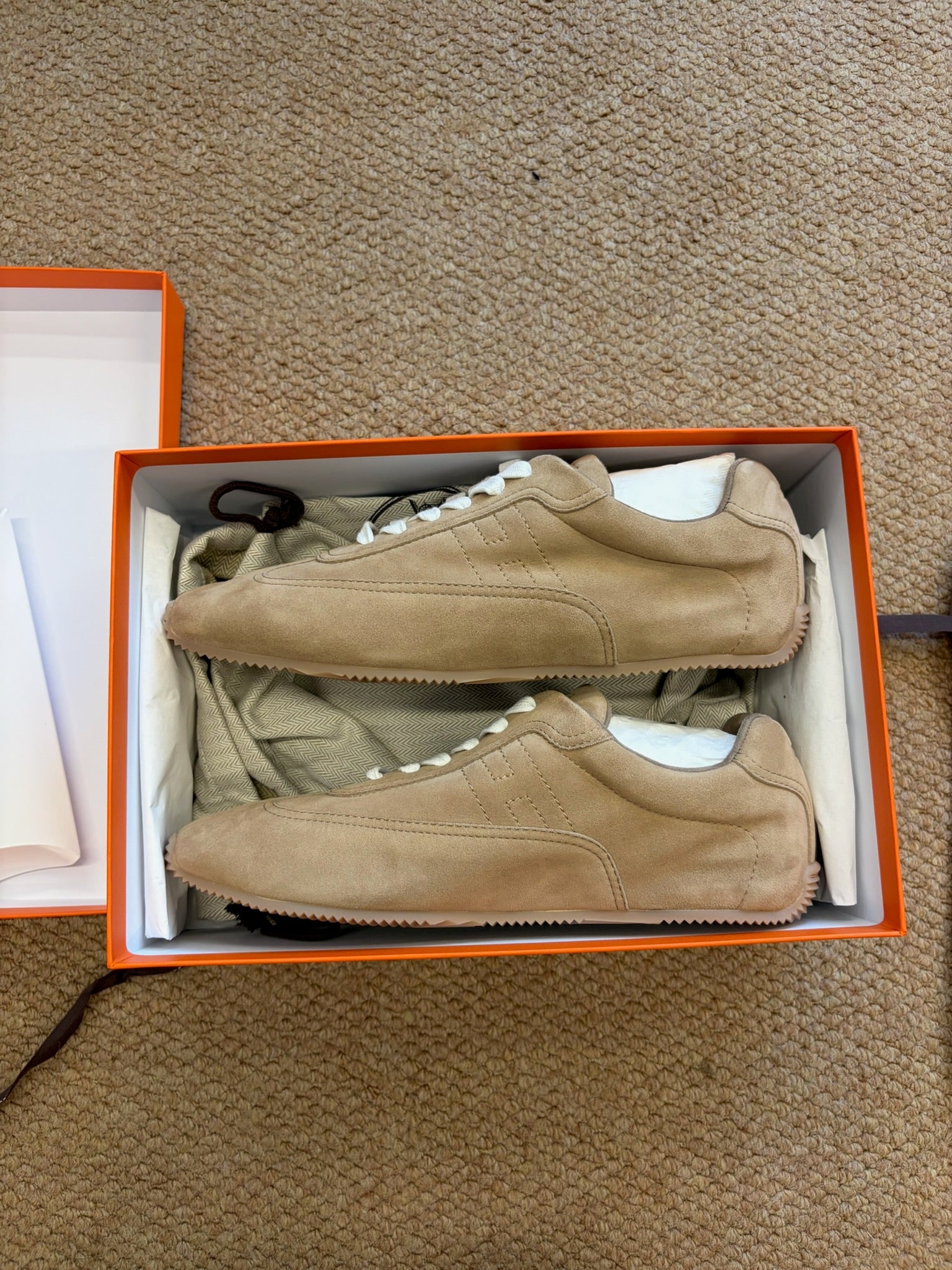 Hermes Jet sneaker beige suede size 39 detail 4