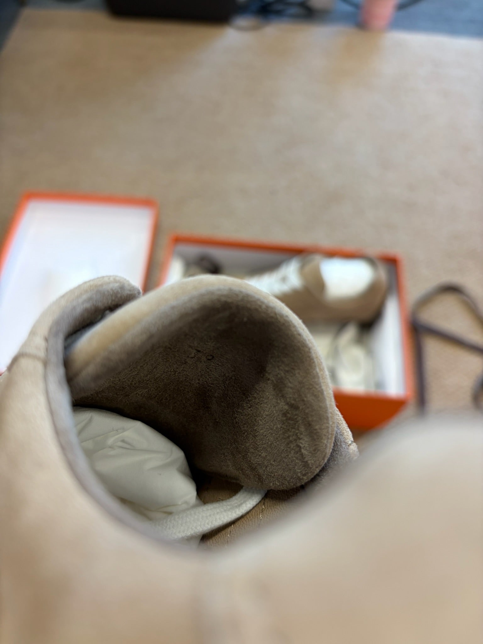 Hermes Jet sneaker beige suede size 39 detail 9