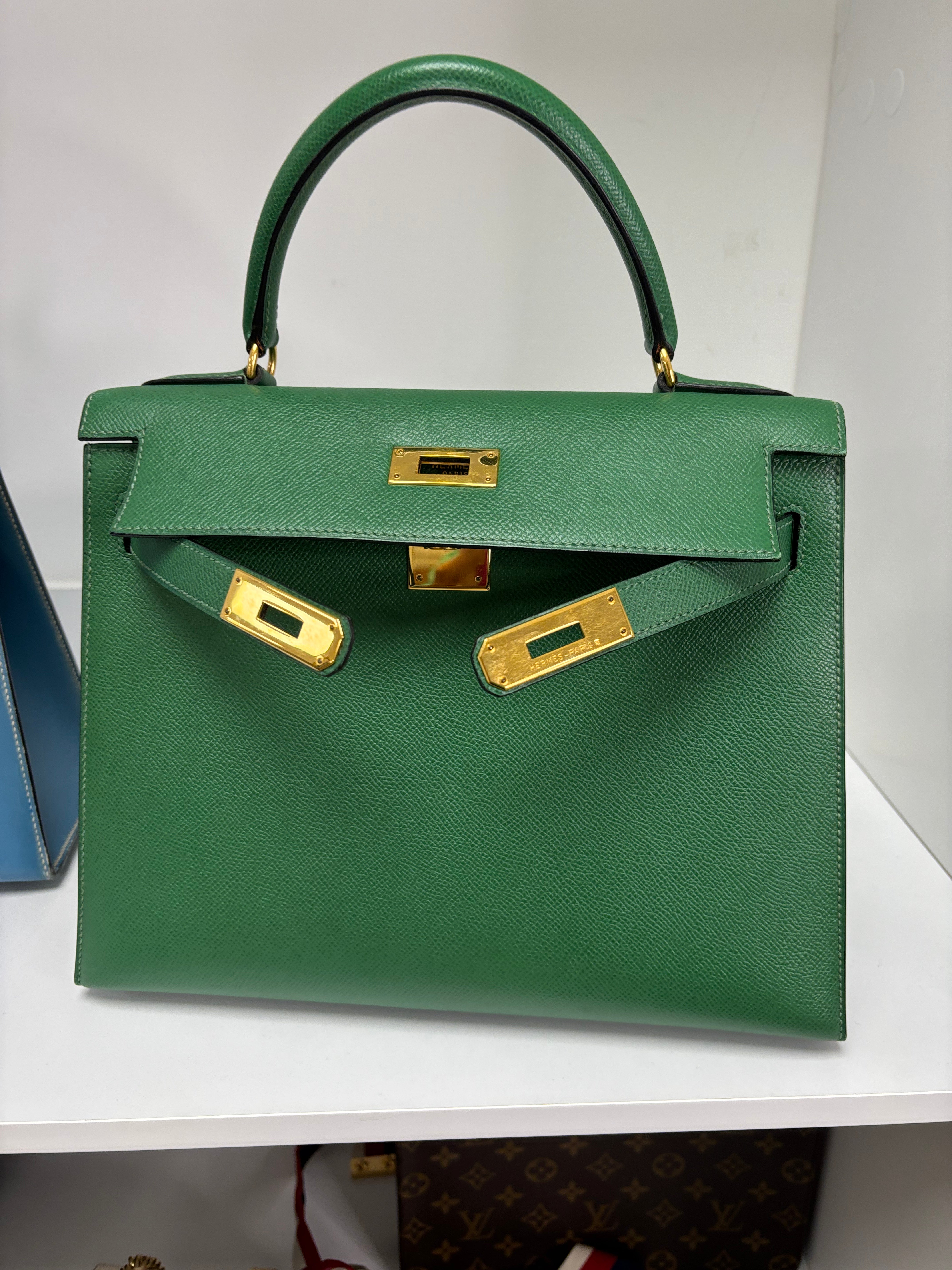 Hermes Kelly 28 Bamboo With GHW ALC2036