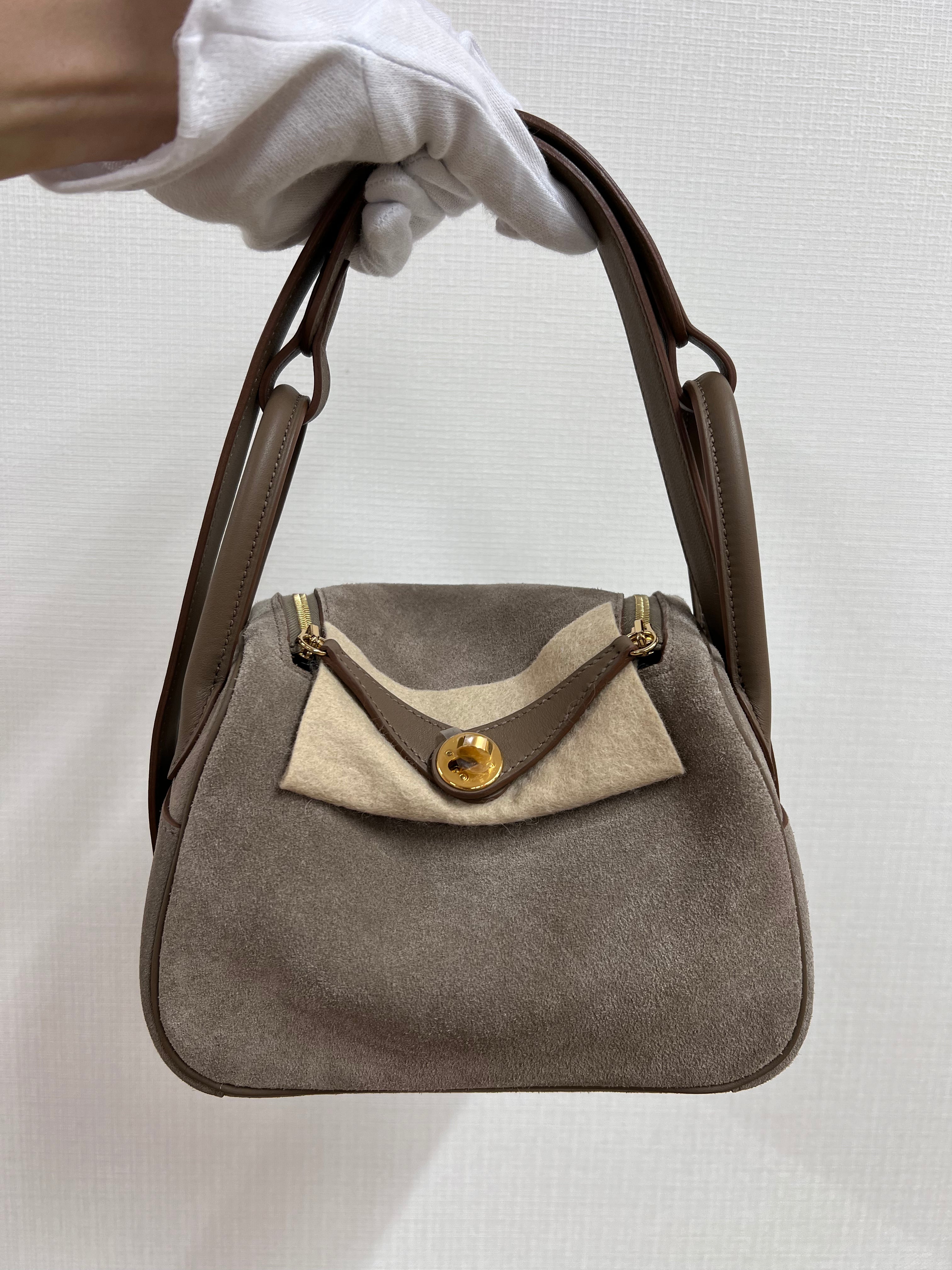 Hermes Lindy Mini Gris Caillou Veau grizzly GHW #B SKCB-103301