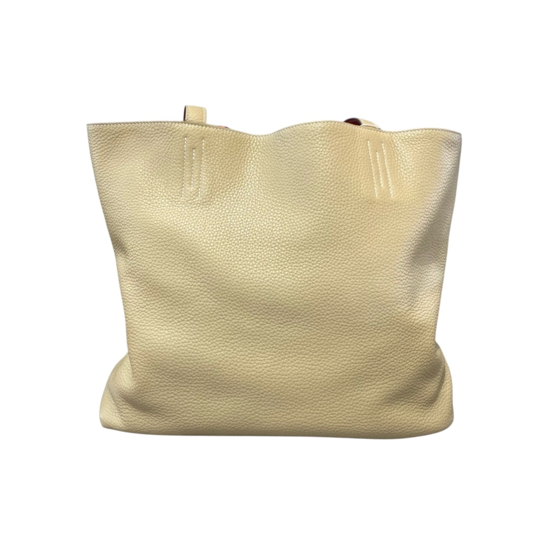 Hermes Double Sens Tote Bag in Clemence - Gold/Blue