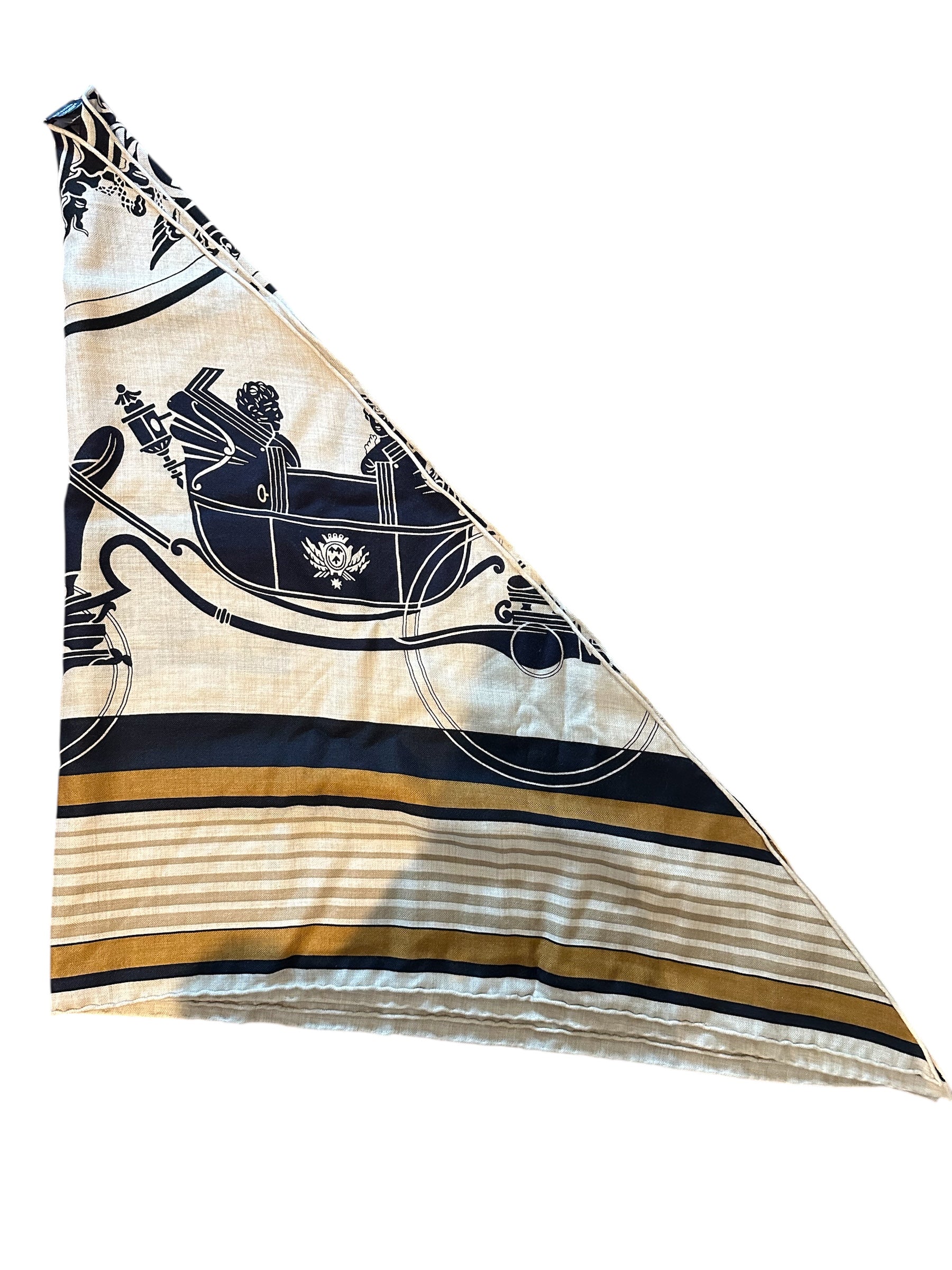 Hermes 140cm Cashmere/Silk Large Triangle Scarf - in Box