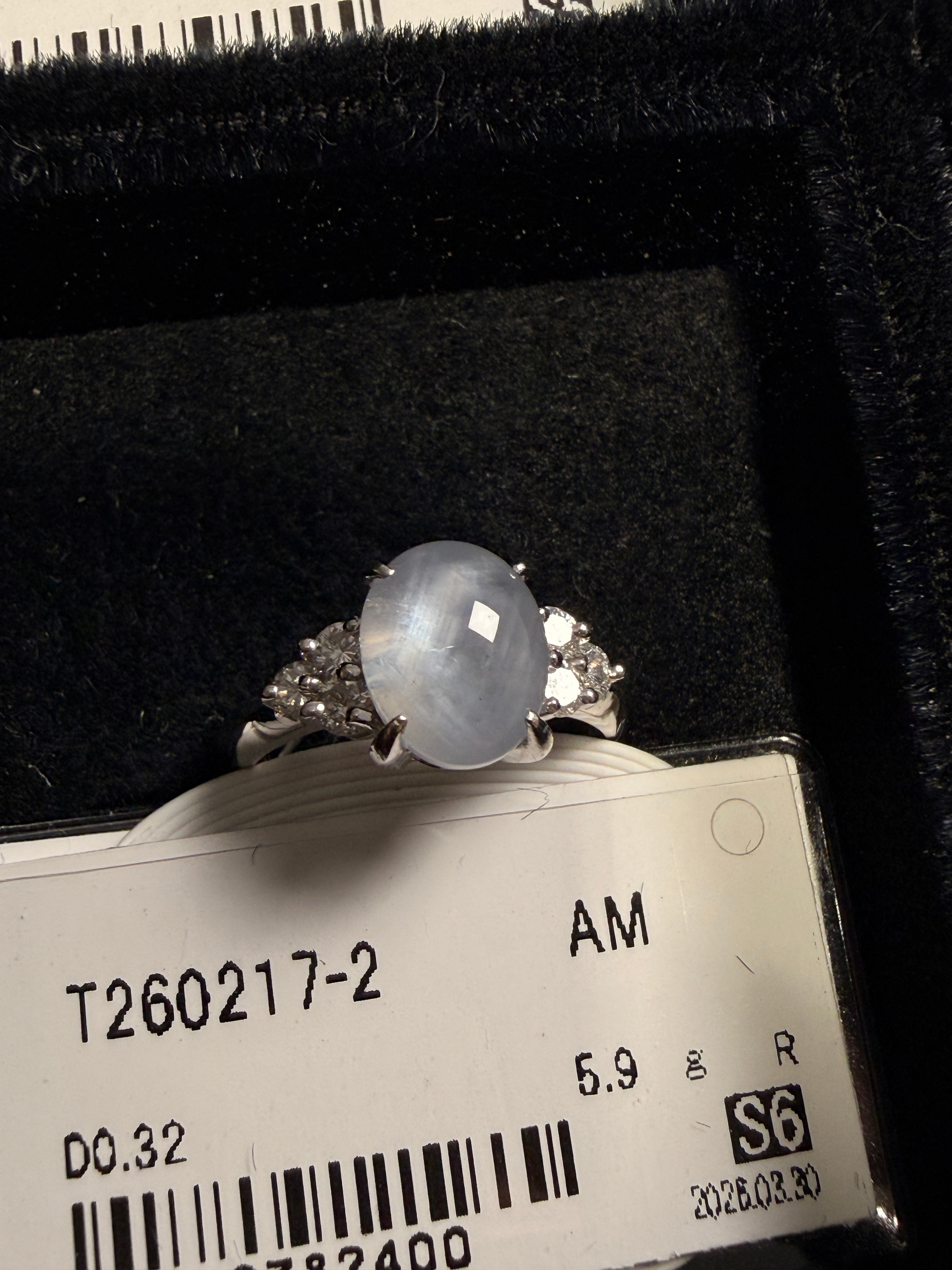 Star Sapphire Ring in PT US 5.5 2400 JJC9020