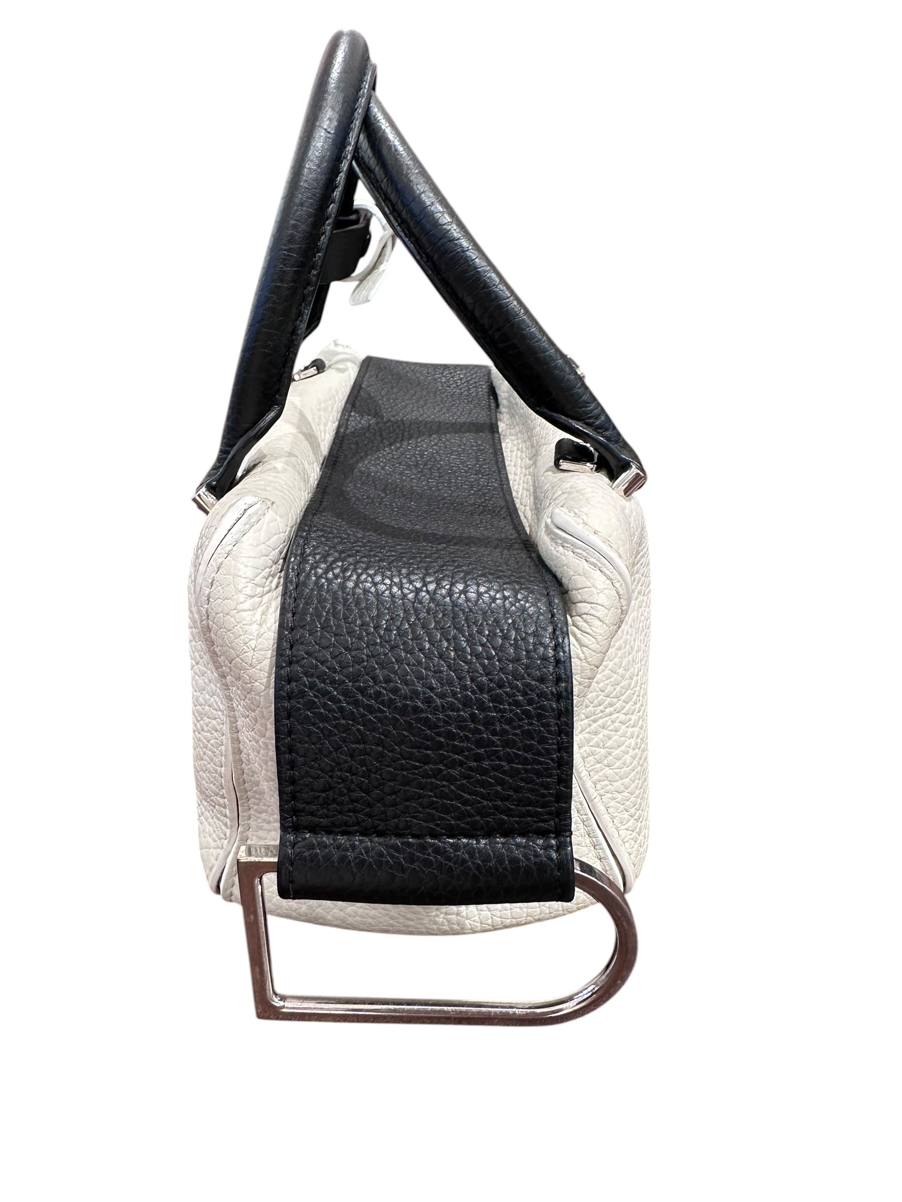 Delvaux Small D Black & White Bag