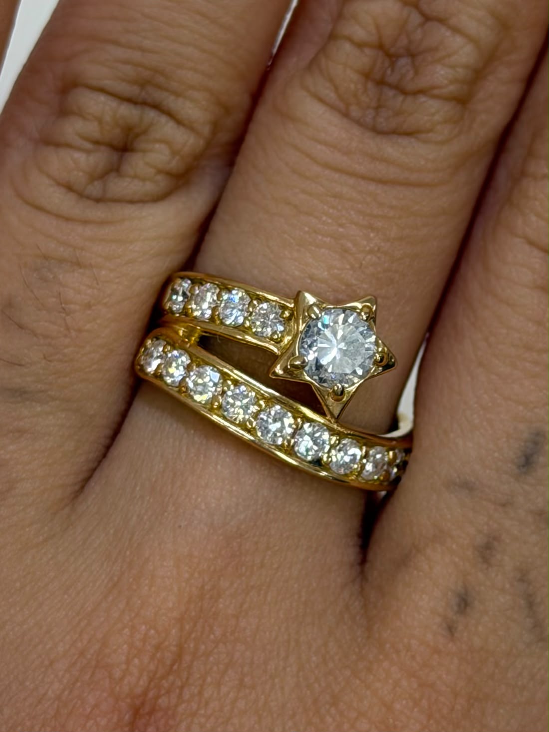 Diamond Ring 0.5 + D0.77 in 18K (JJ10363) JJC1410