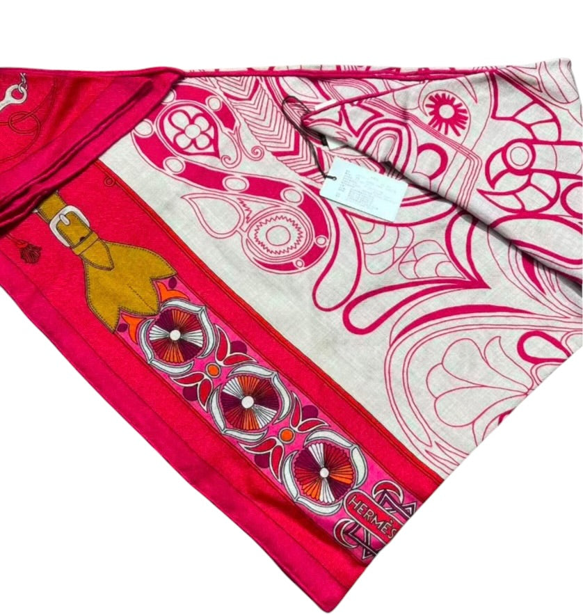 Hermes 140cm Cashmere/ Silk Large Triangle Scarf - in Box