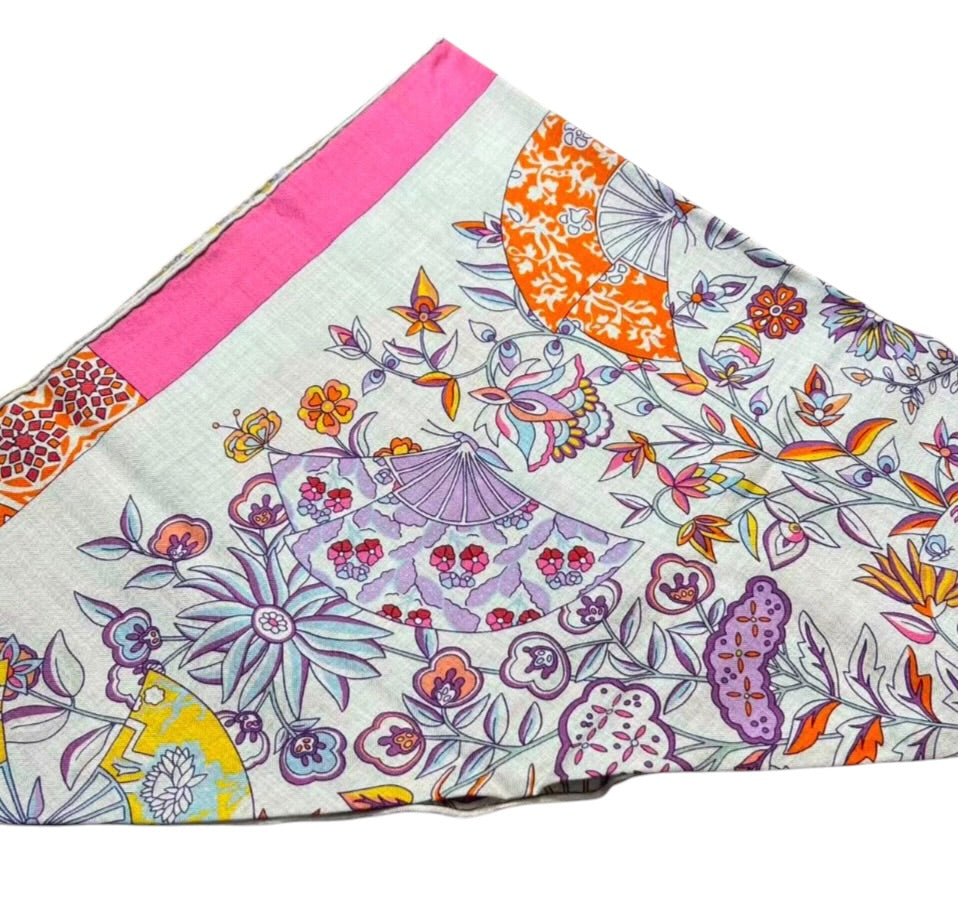 Hermes 140cm Cashmere/ Silk Large Triangle Scarf - in Box