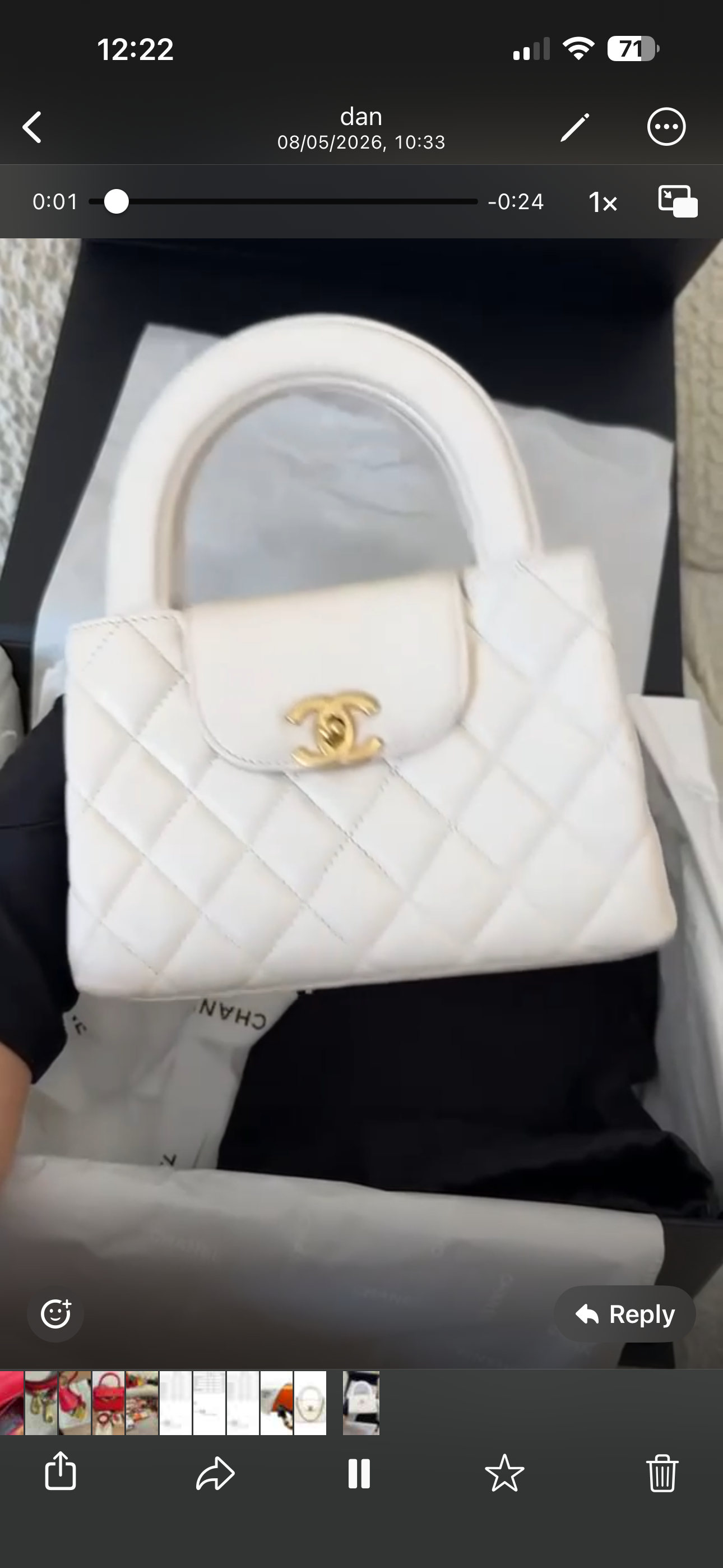 Chanel White Kelly Small ALC4086