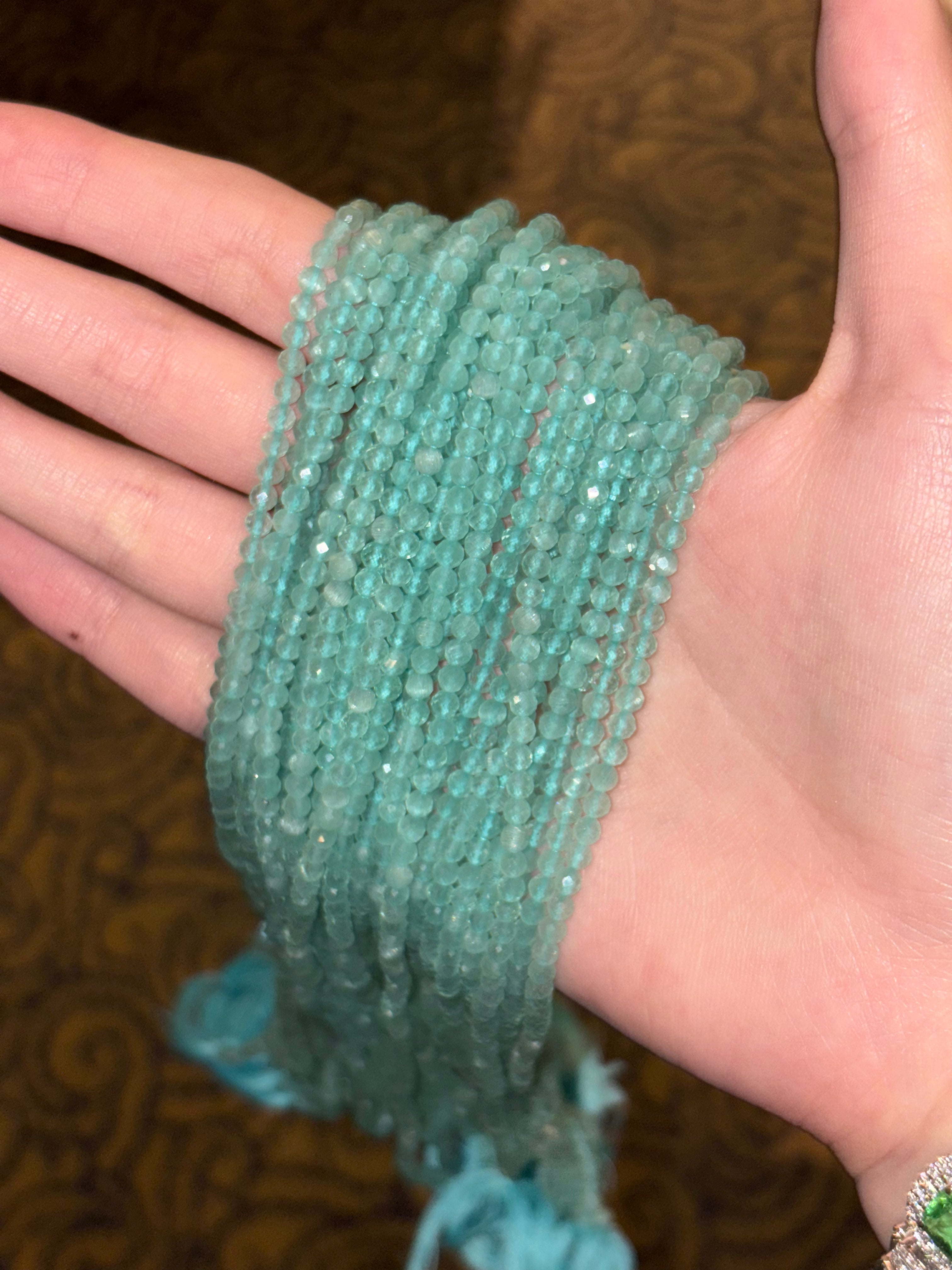 Apatite faceted 3mm 12.5" #37 THAIC0407