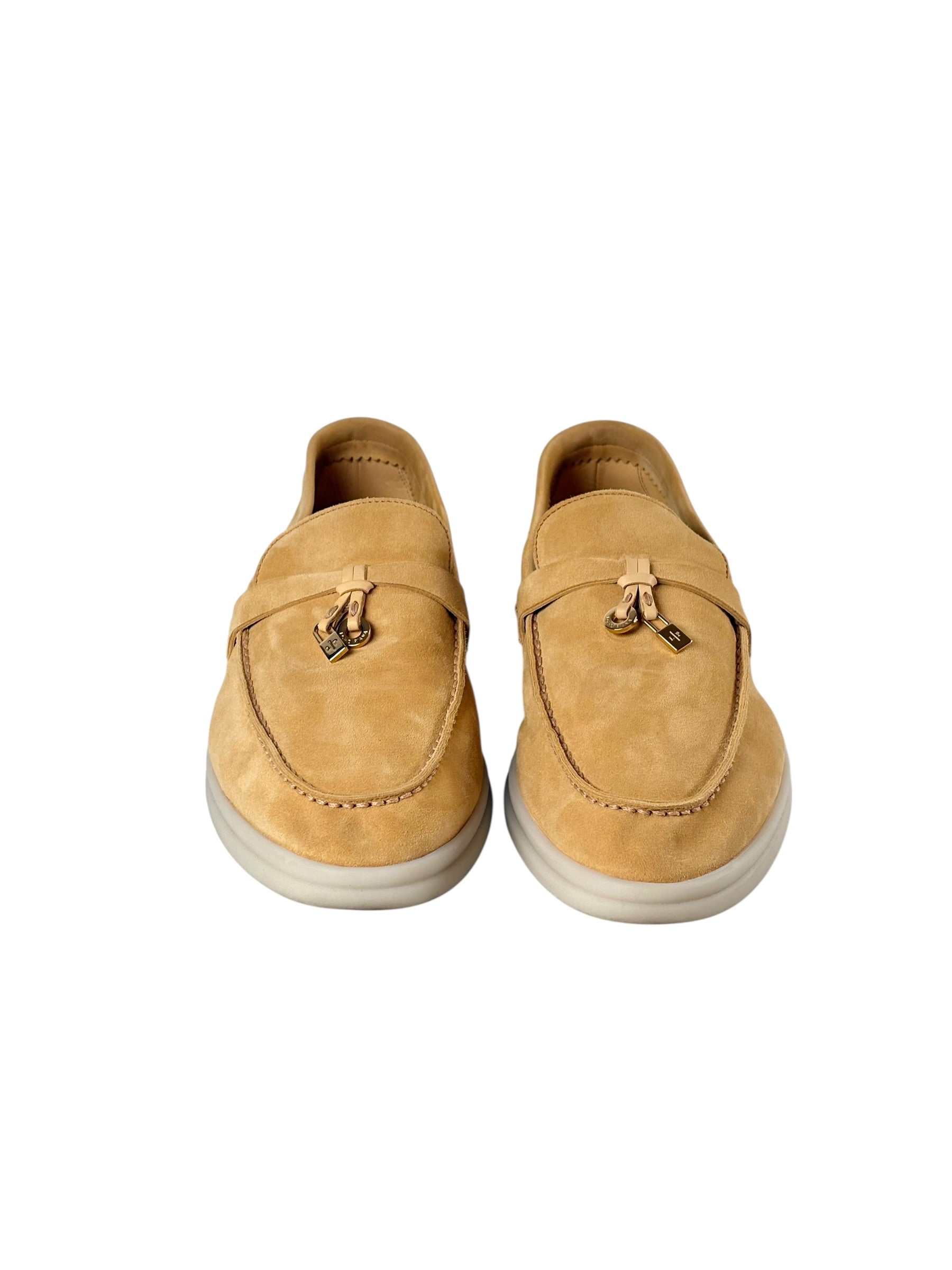 Loro Piana Ambre Leather Walkers #38
