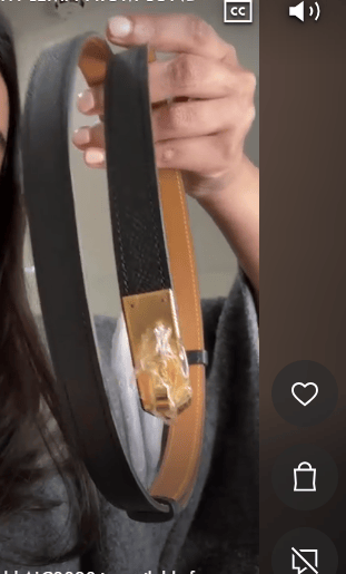 kelly belt black and gold ALC3898