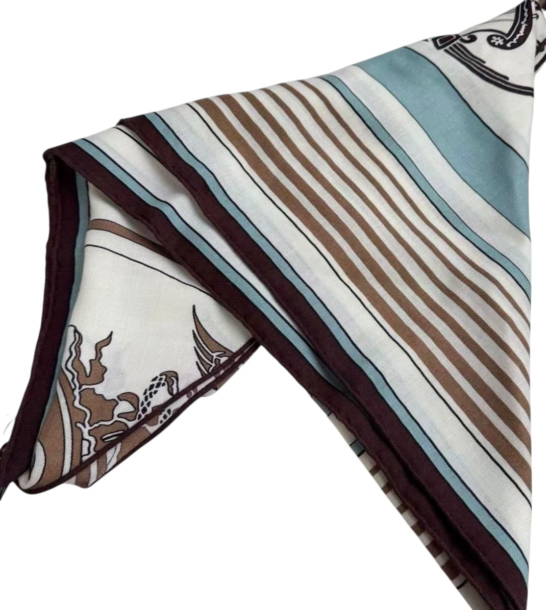 Hermes 140cm Cashmere/ Silk Large Triangle Scarf - in Box