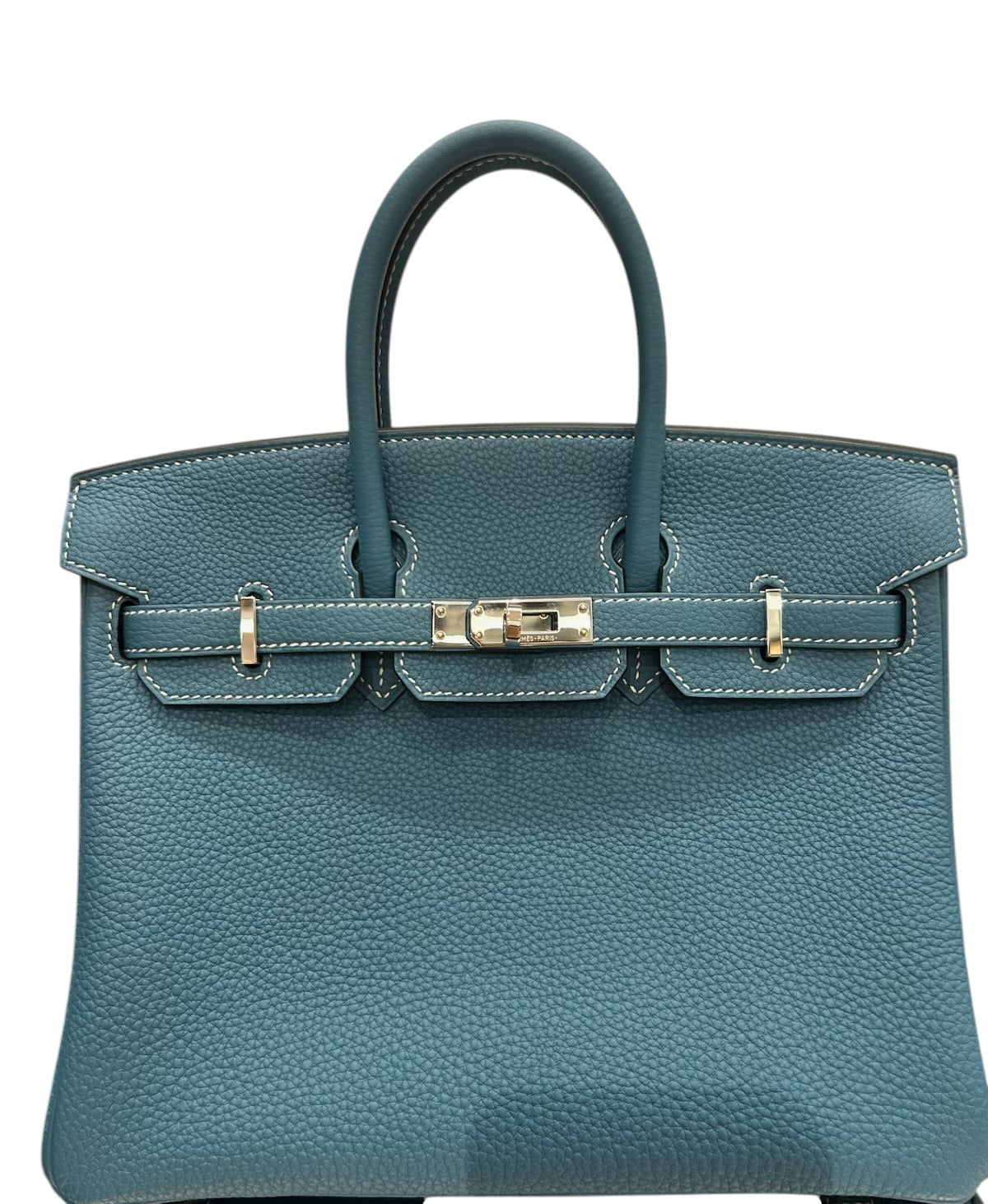 Hermes Birkin 25 Togo Blue Jean - Full Set - W Stamp