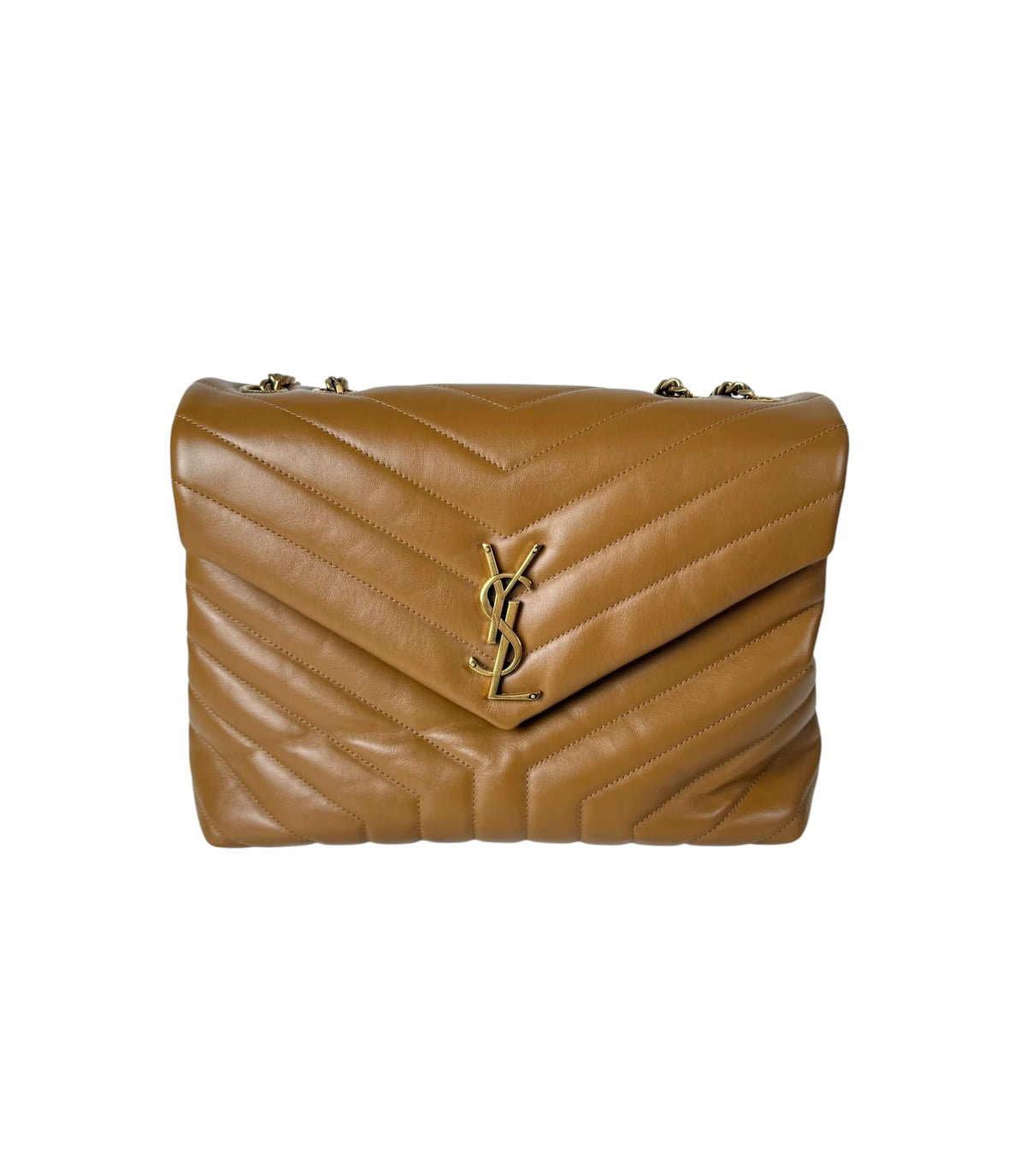 YSL Loulou Medium 34cm Brown Smooth Calfskin Bag
