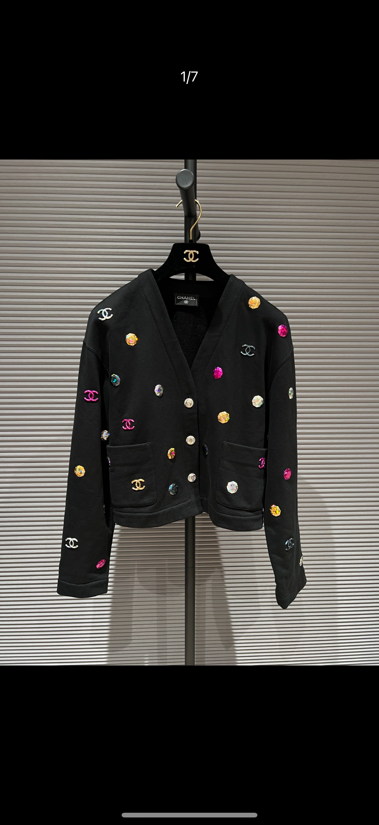 CHANEL 21K GEM CARDIGAN 38 FT101544