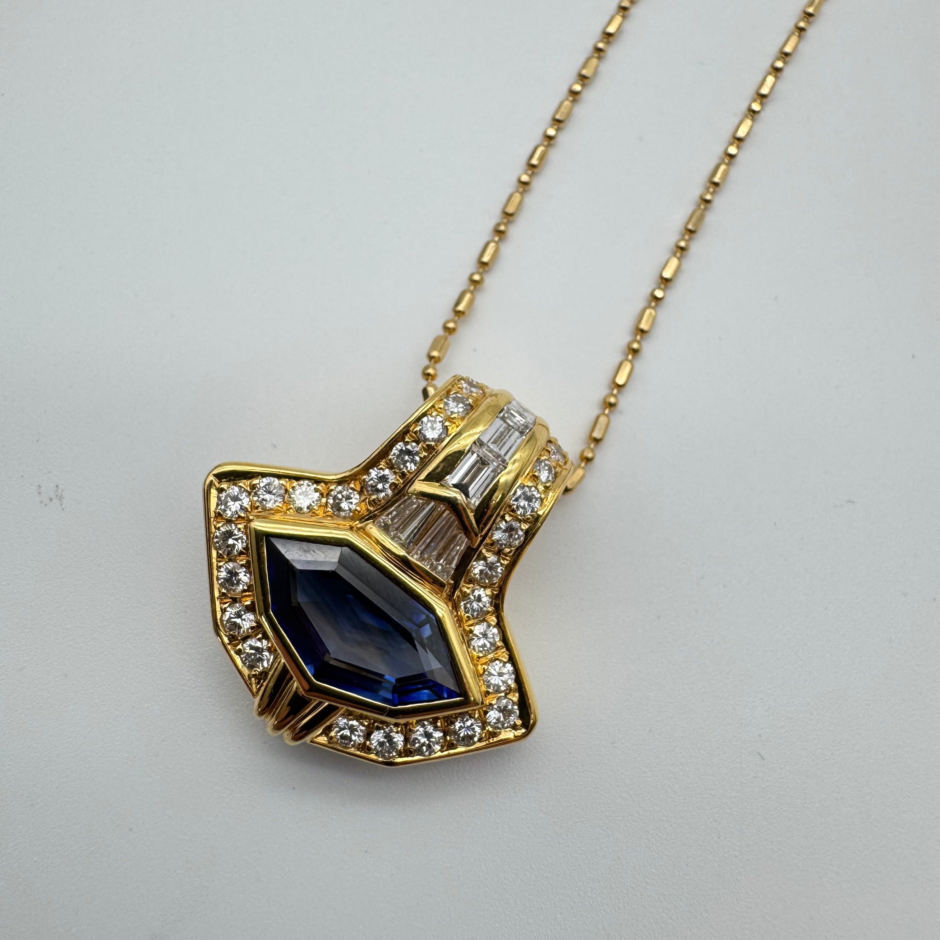 K18/750 Sapphire Penneck S2.88 GRJSorting 58485