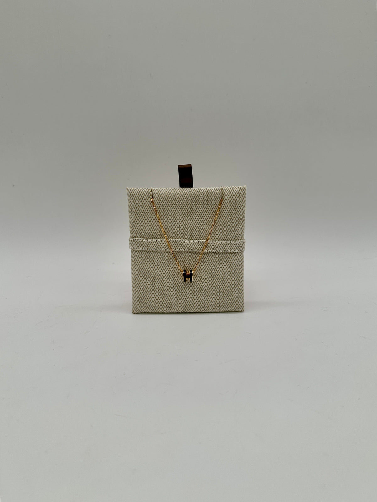 Hermès Mini Pop H Necklace Black Gold Hardware
