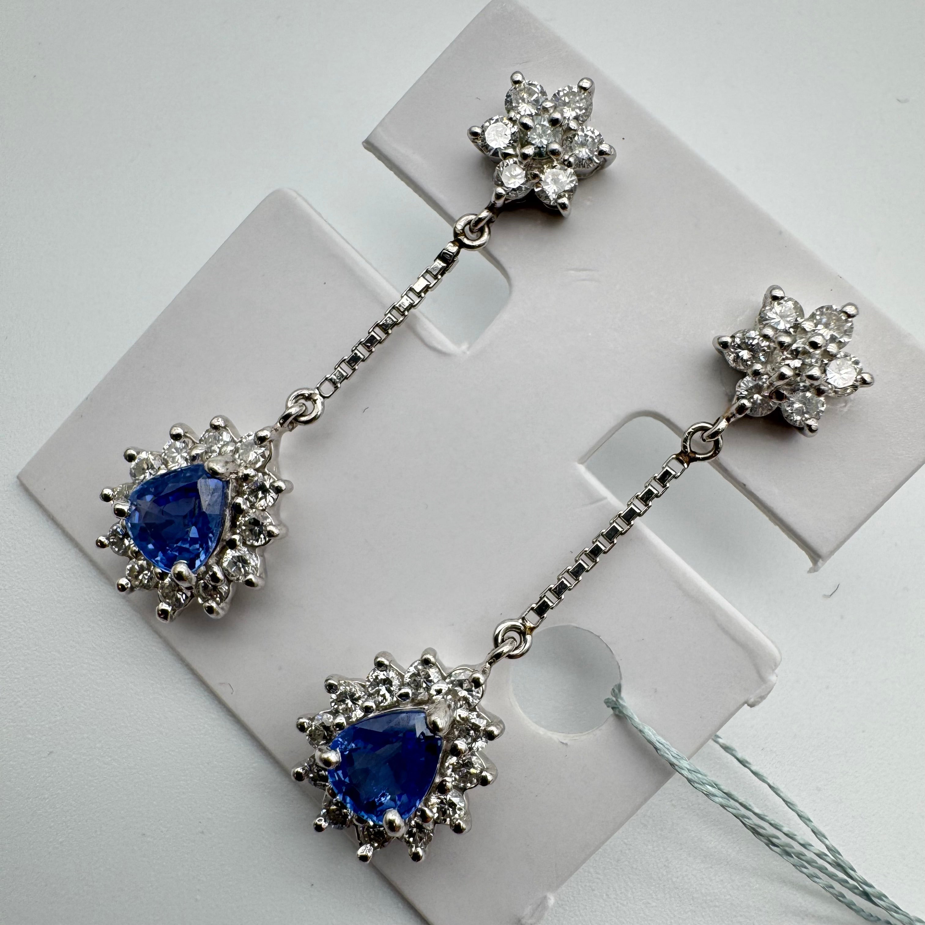 Pt850 Sapphire Earrings S0.54 59053
