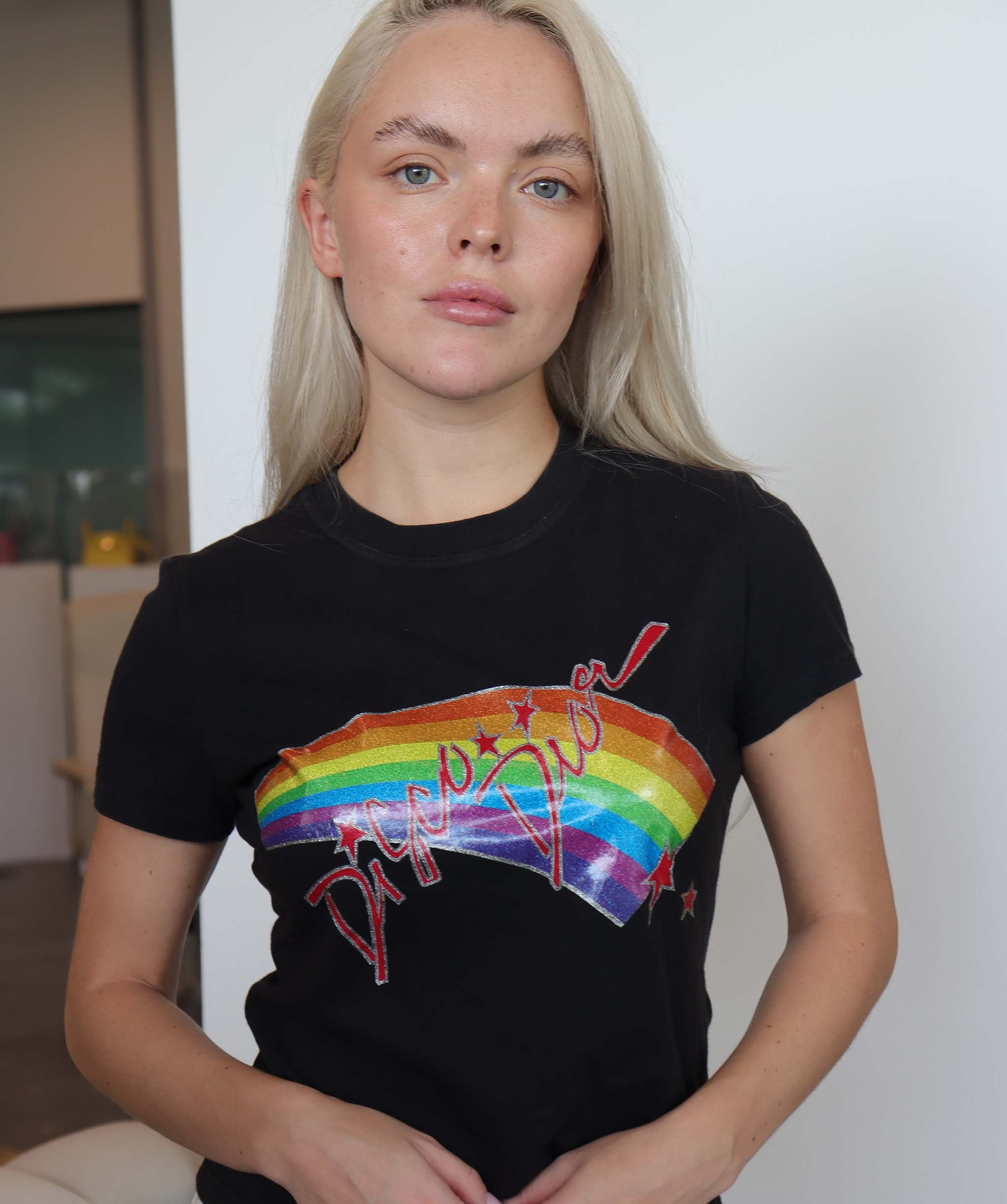 Dior Disco Rainbow Tshirt Black DXBS1887