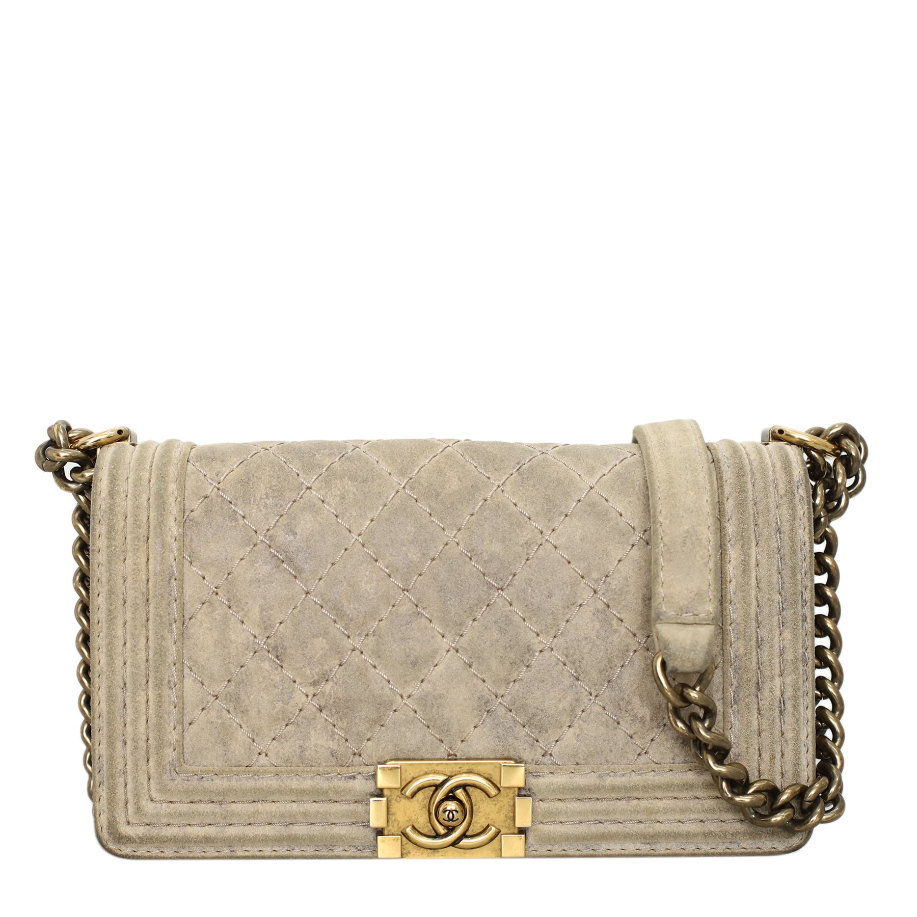 Chanel Distressed Suede Old Medium Boy Bag CHA11691B