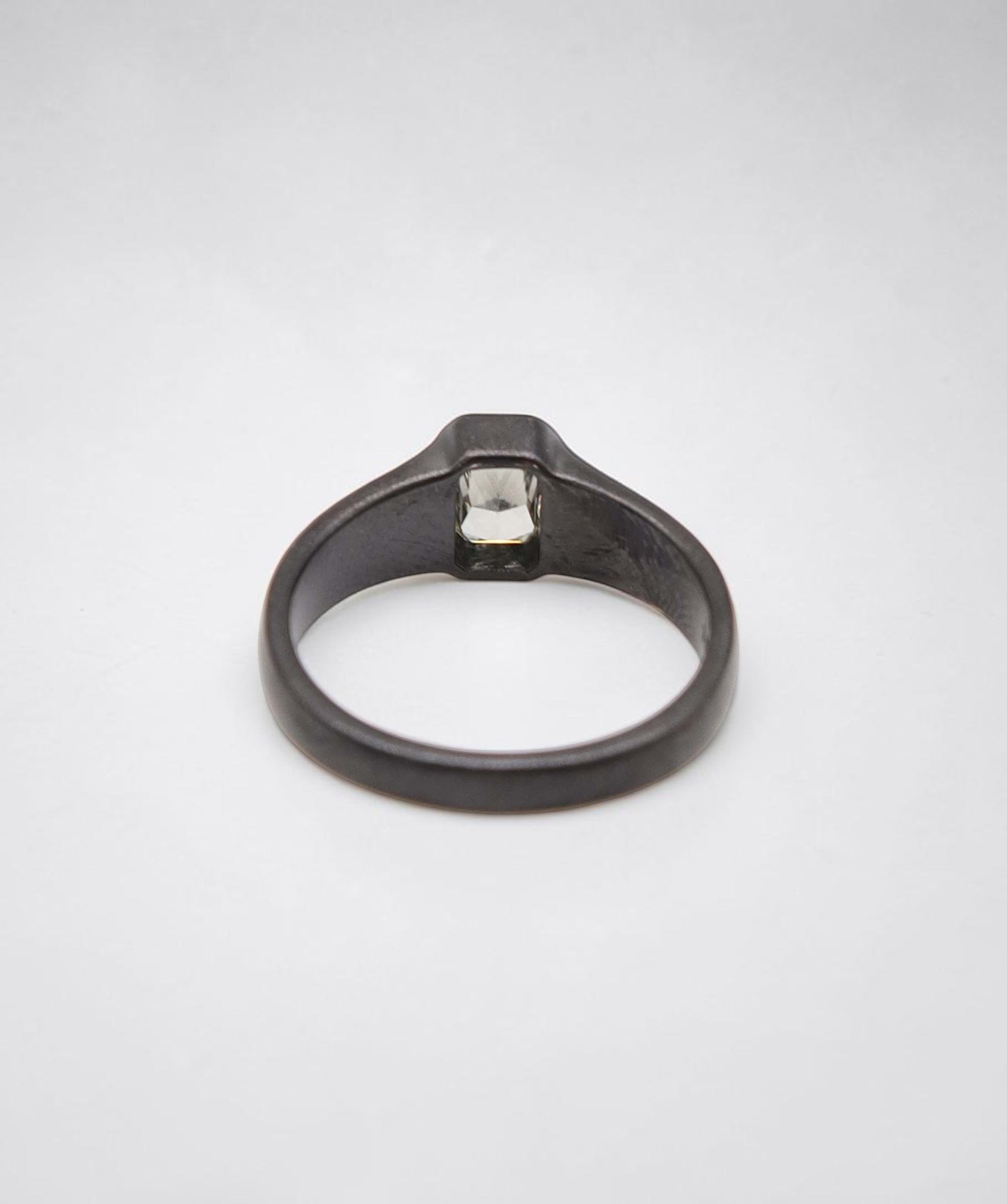 0.41ct Diamond  Cushion Rhodium Ring DXBS6653