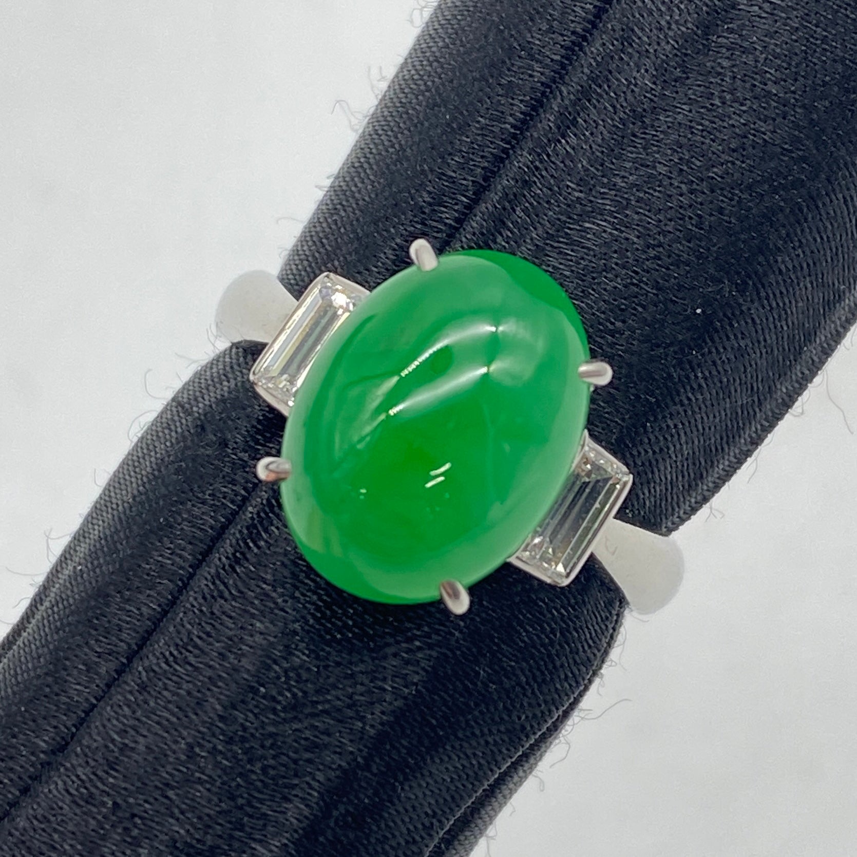 Pt900 Jade Ring JD5.39 GRJSorting US7 58843