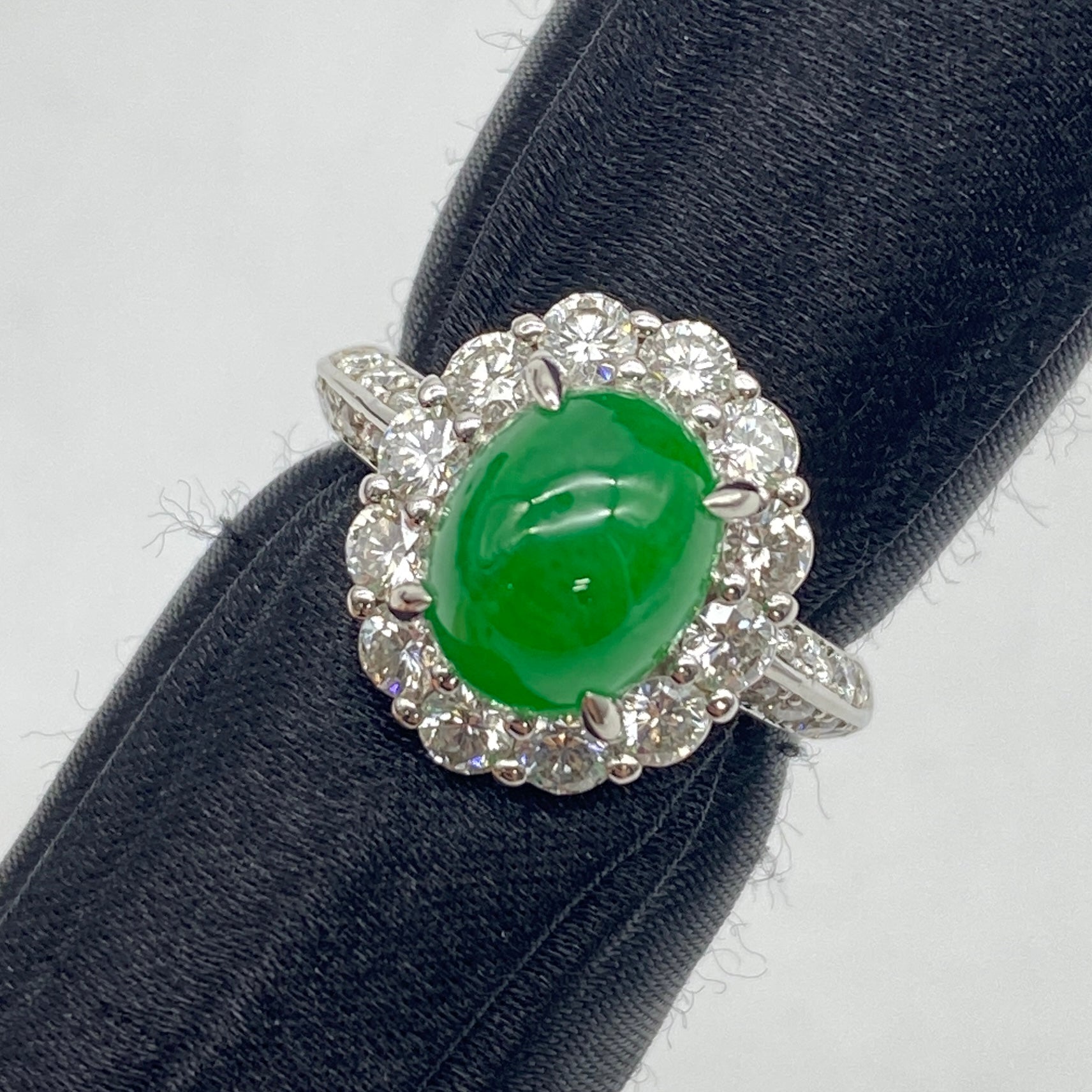Pt950 Jade Ring J2.993 Sorting US3.75 56935