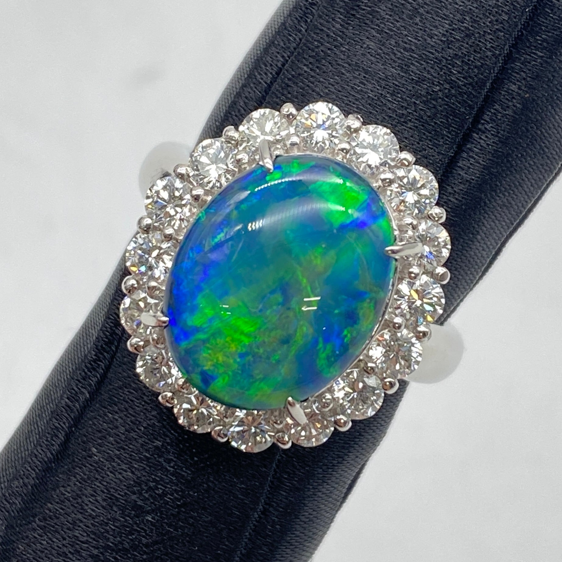 Pt900 Black Opal Ring BOP4.85 GRJSorting US7.75 58883