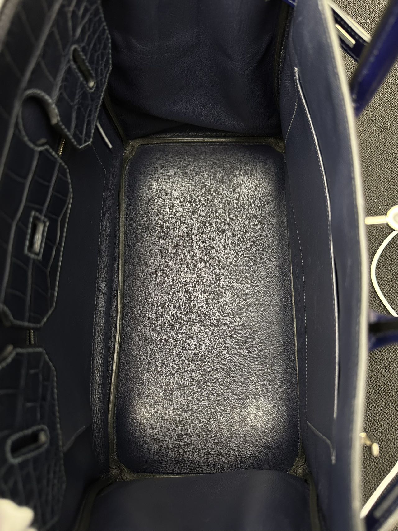 Hermès Birkin 35 Multi-Leather Matte Indigo Sapphire Blue Stamp R