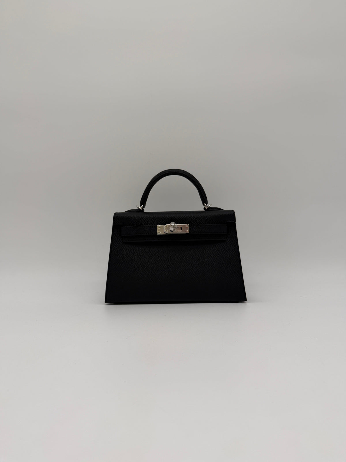 Hermès Mini Kelly Black/ Gold Epsom Palladium Hardware