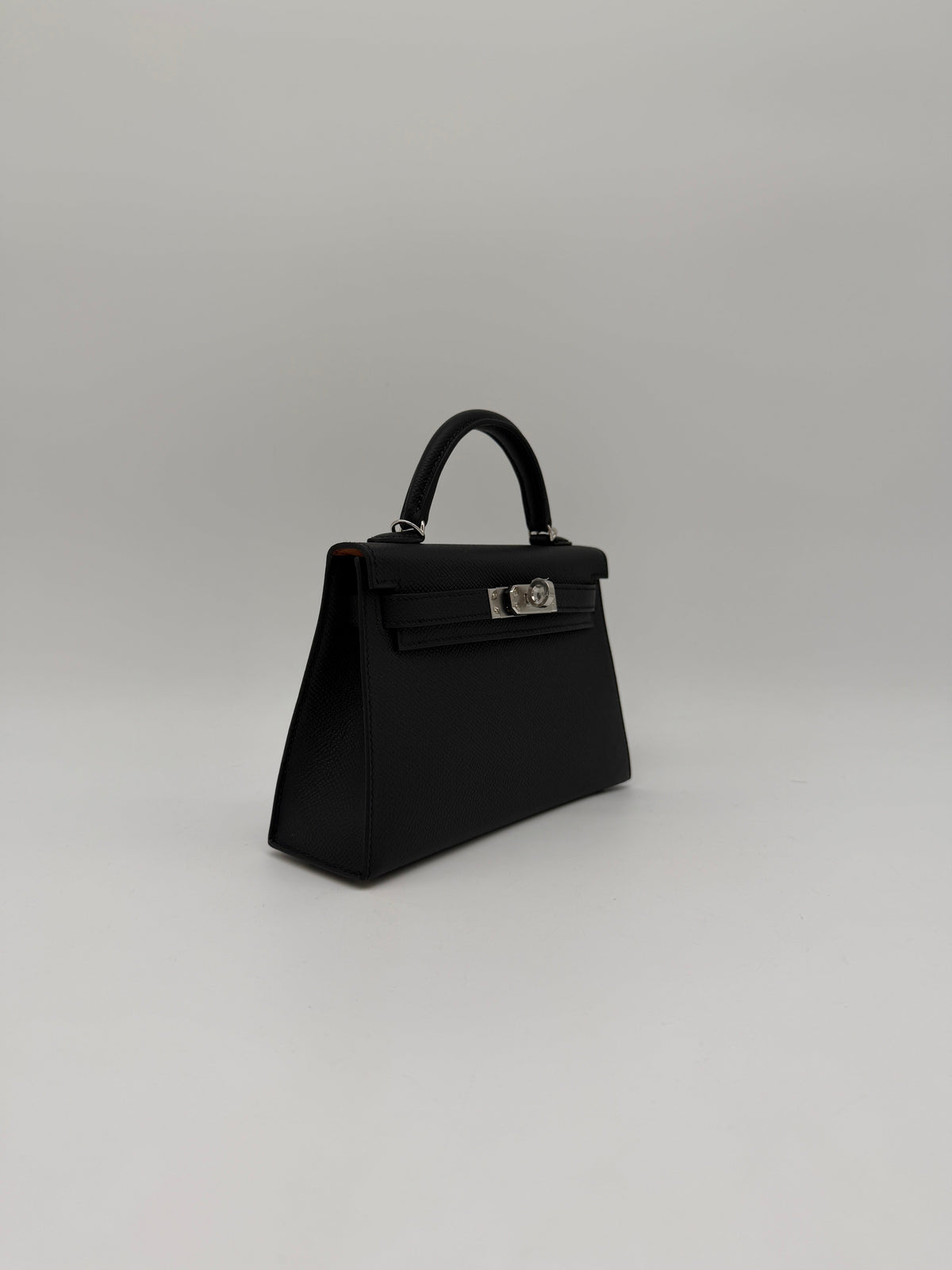 Hermès Mini Kelly Black/ Gold Epsom Palladium Hardware