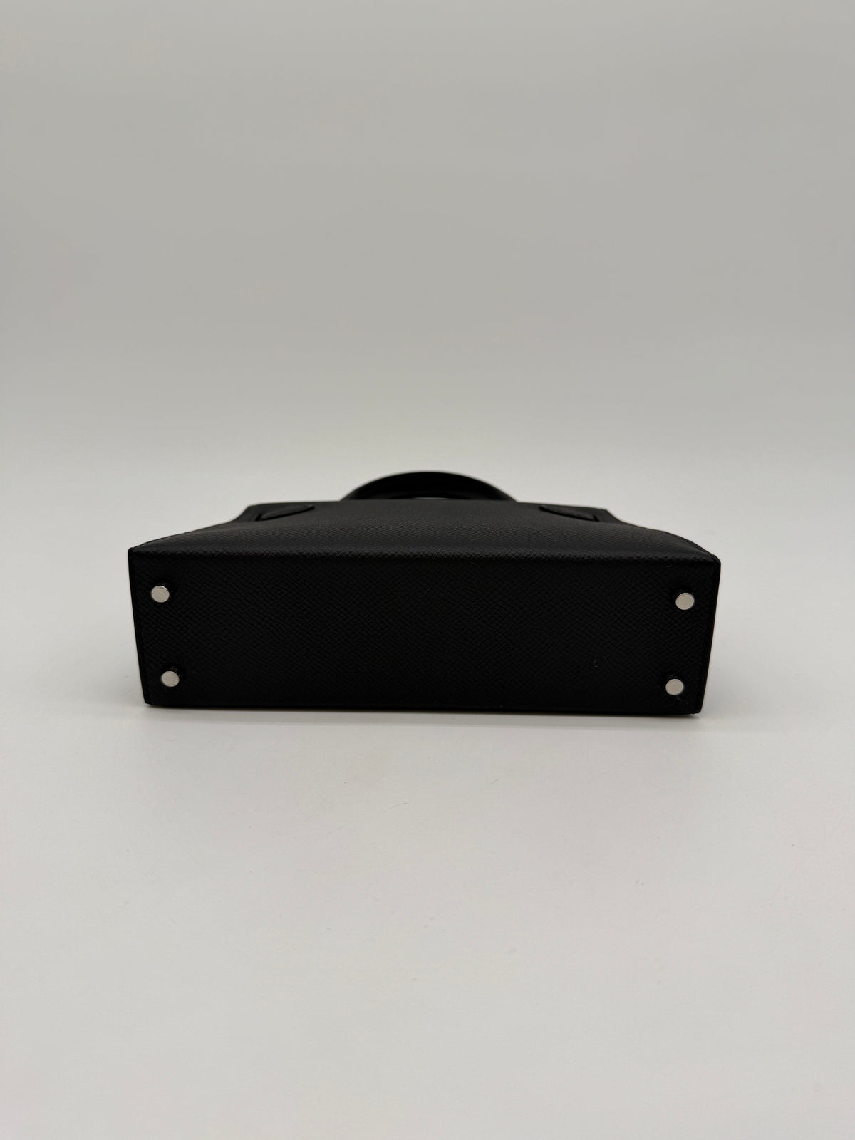 Hermès Mini Kelly Black/ Gold Epsom Palladium Hardware