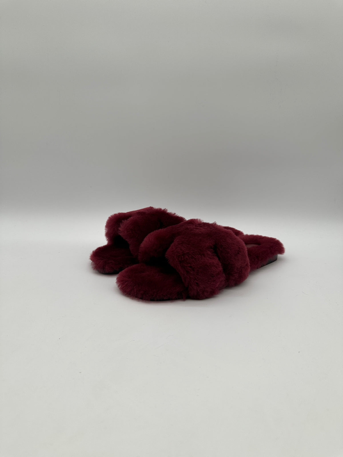 Hermès Oran Sandal Shearling Rouge De Turin