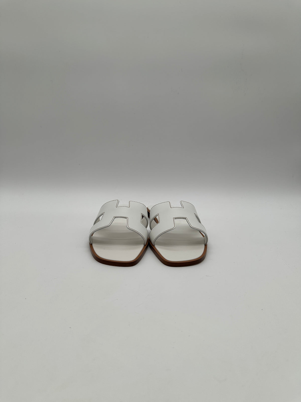 Hermès Oran Sandal Veau Box Blanc