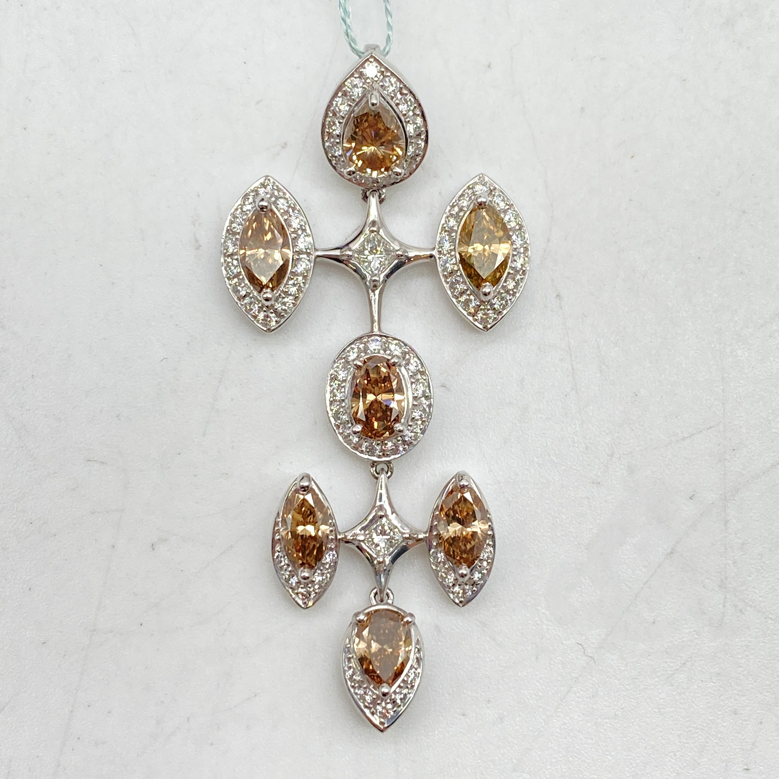 Pt900 Diamond Pendant Top D2.76 59269