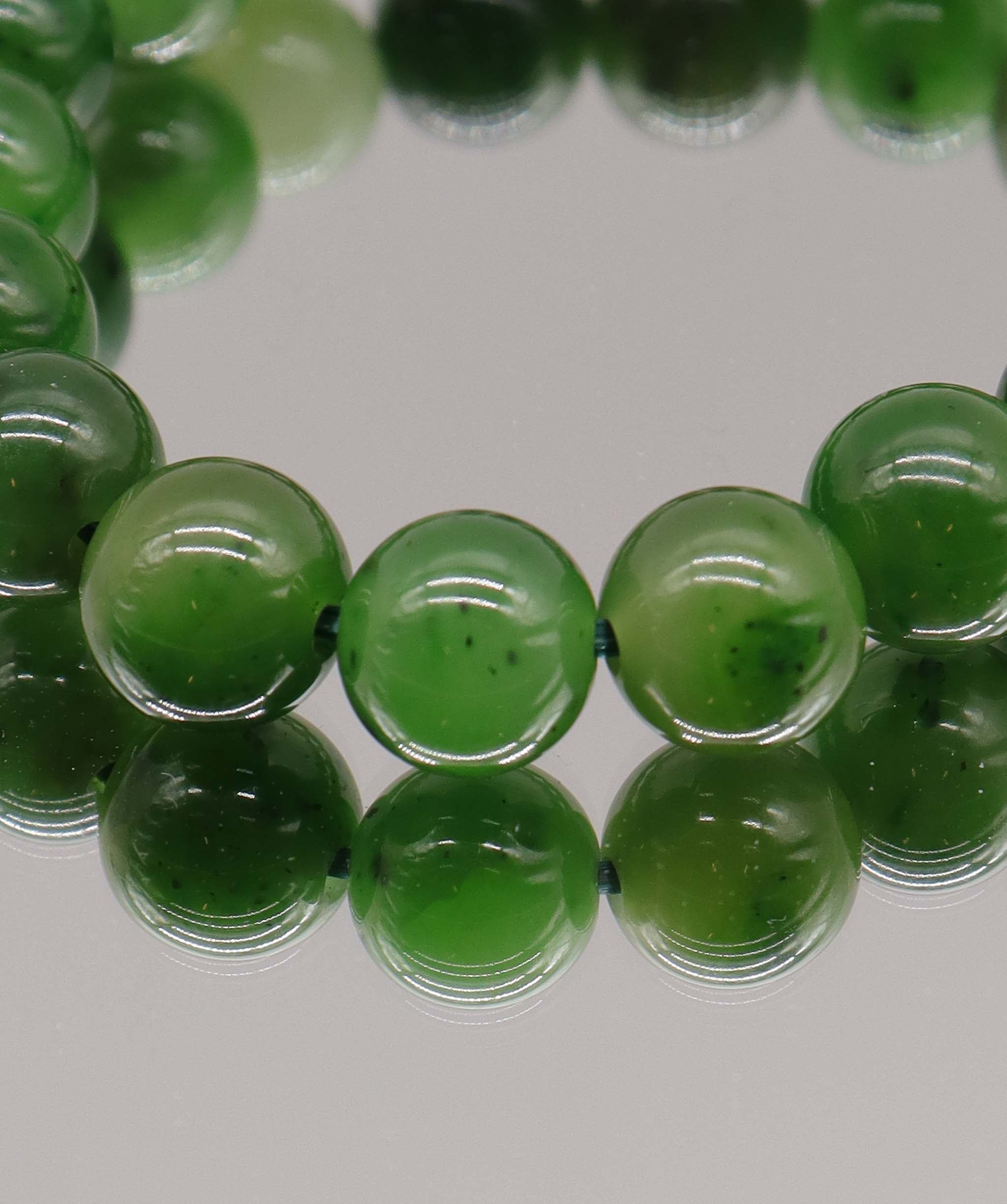150ct Natural Siberian Green Jade Bracelet D10.3mm DXBCS2220